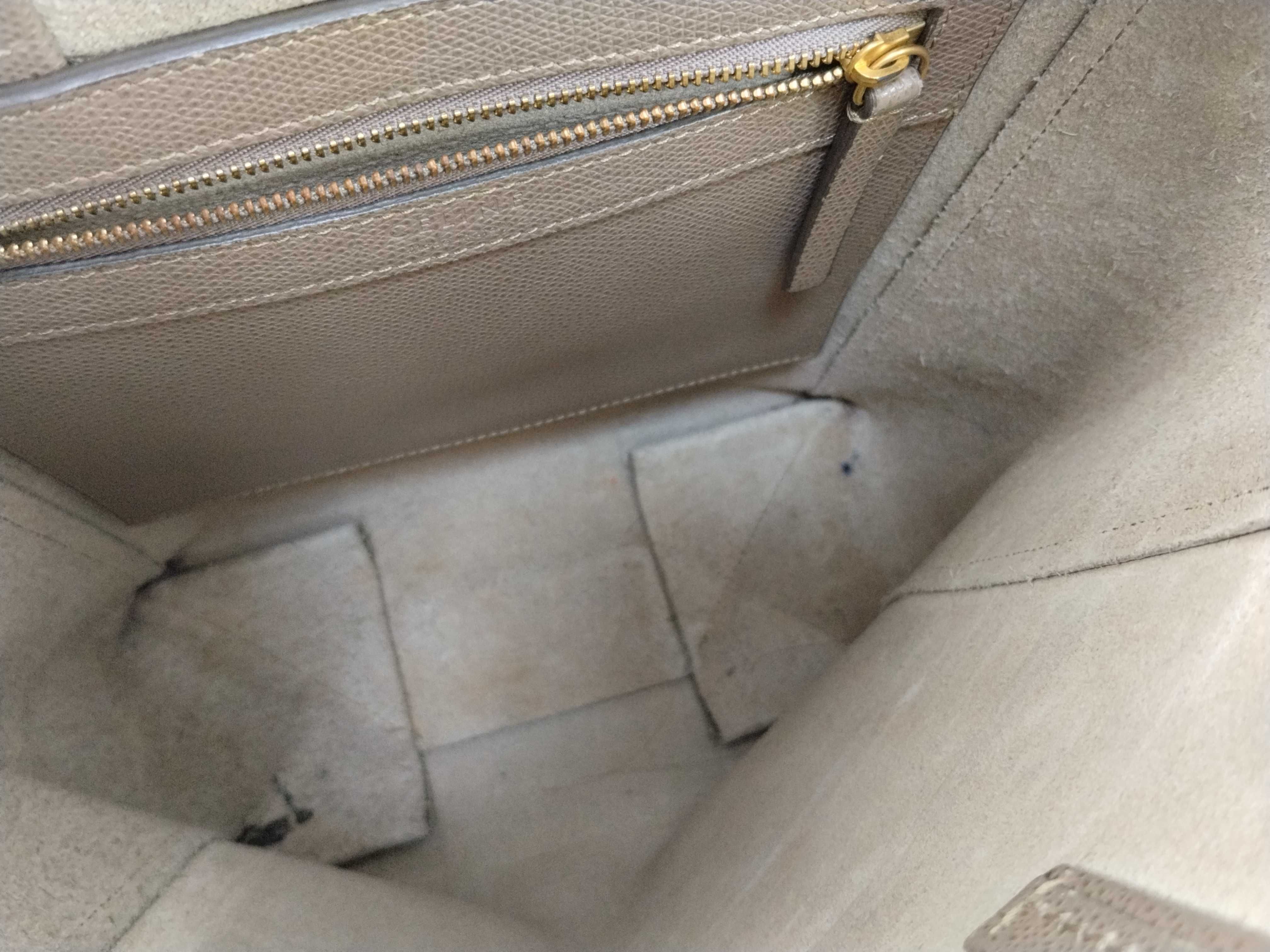 Vertical Cabas 2-way Tote Bag/Shoulder Bag, Beige Tote Bag — view 12
