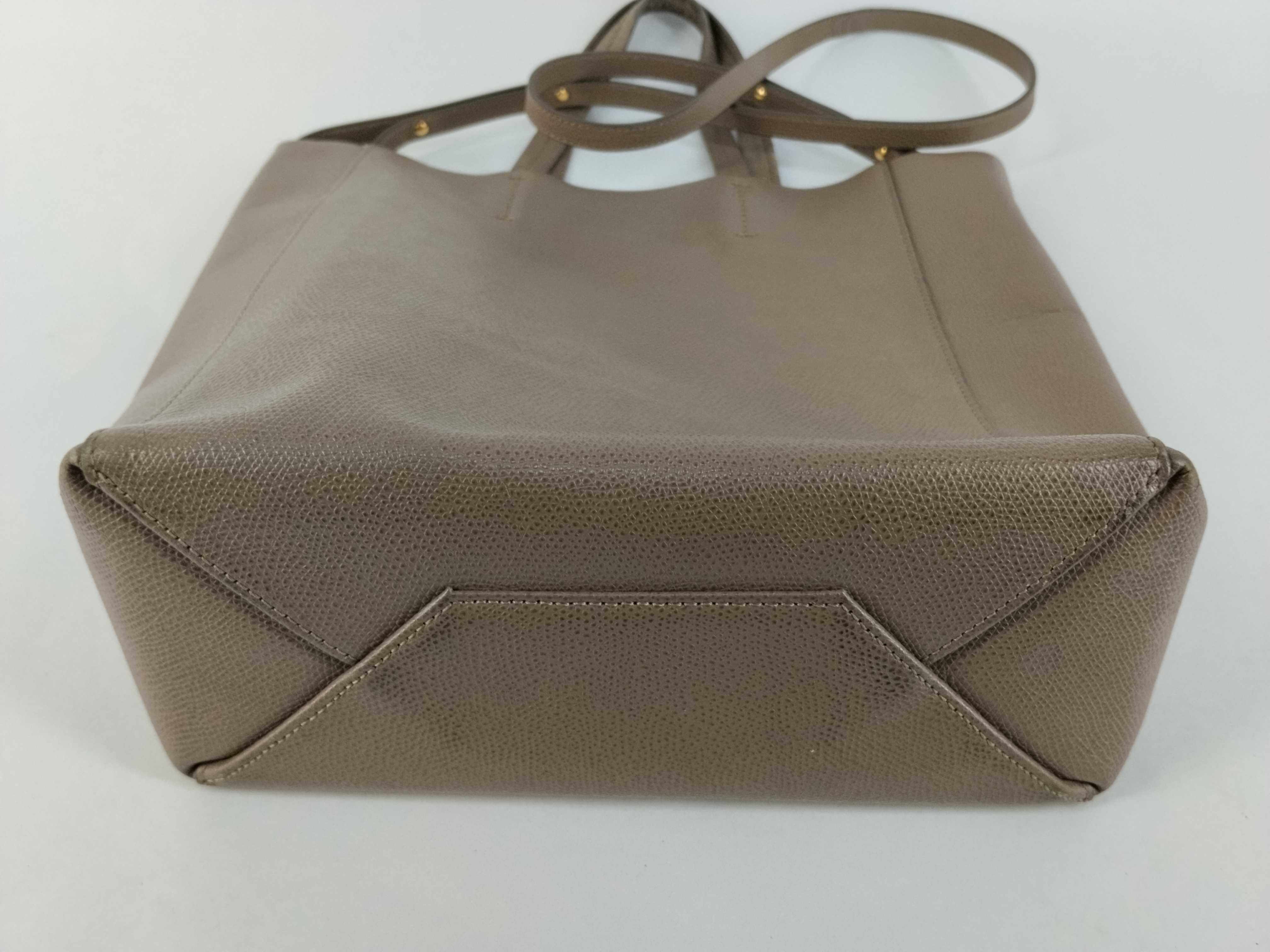 Vertical Cabas 2-way Tote Bag/Shoulder Bag, Beige Tote Bag — view 8