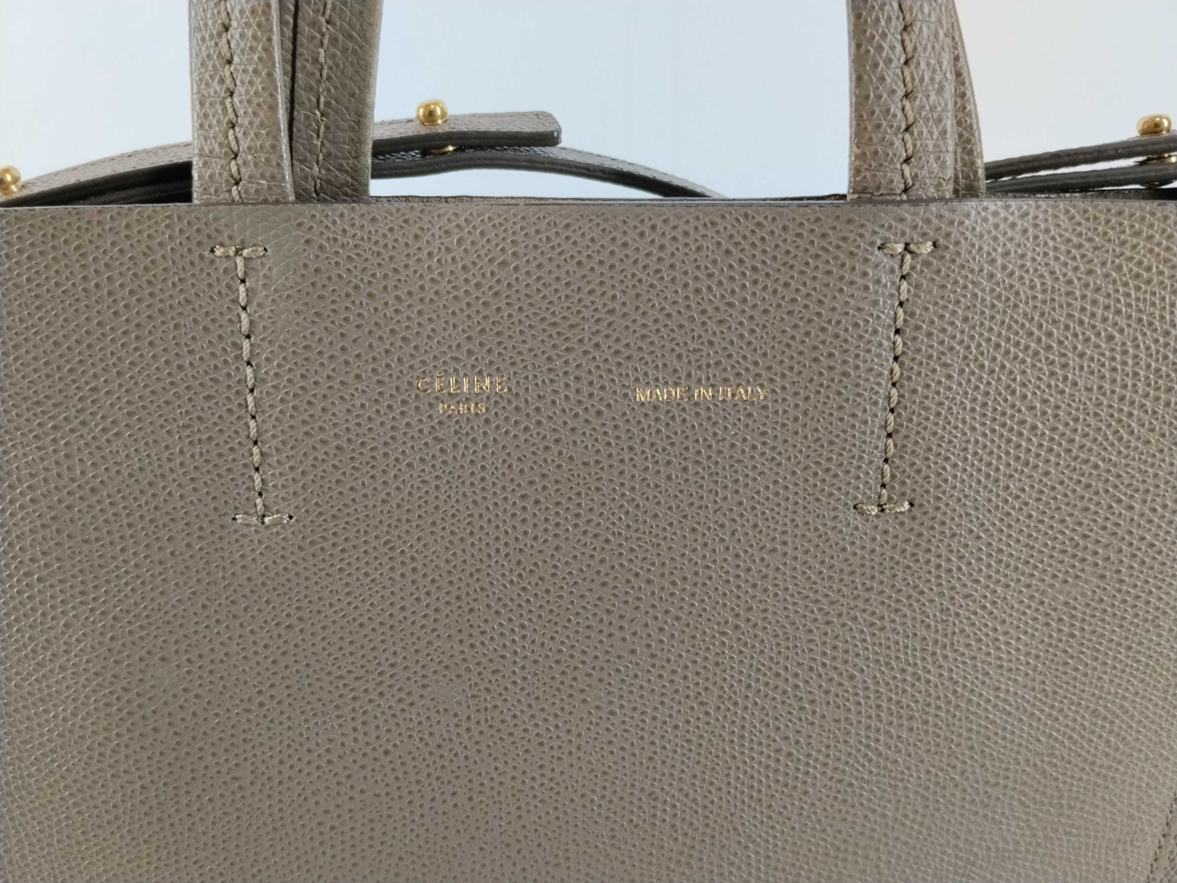 Vertical Cabas 2-way Tote Bag/Shoulder Bag, Beige Tote Bag — view 10