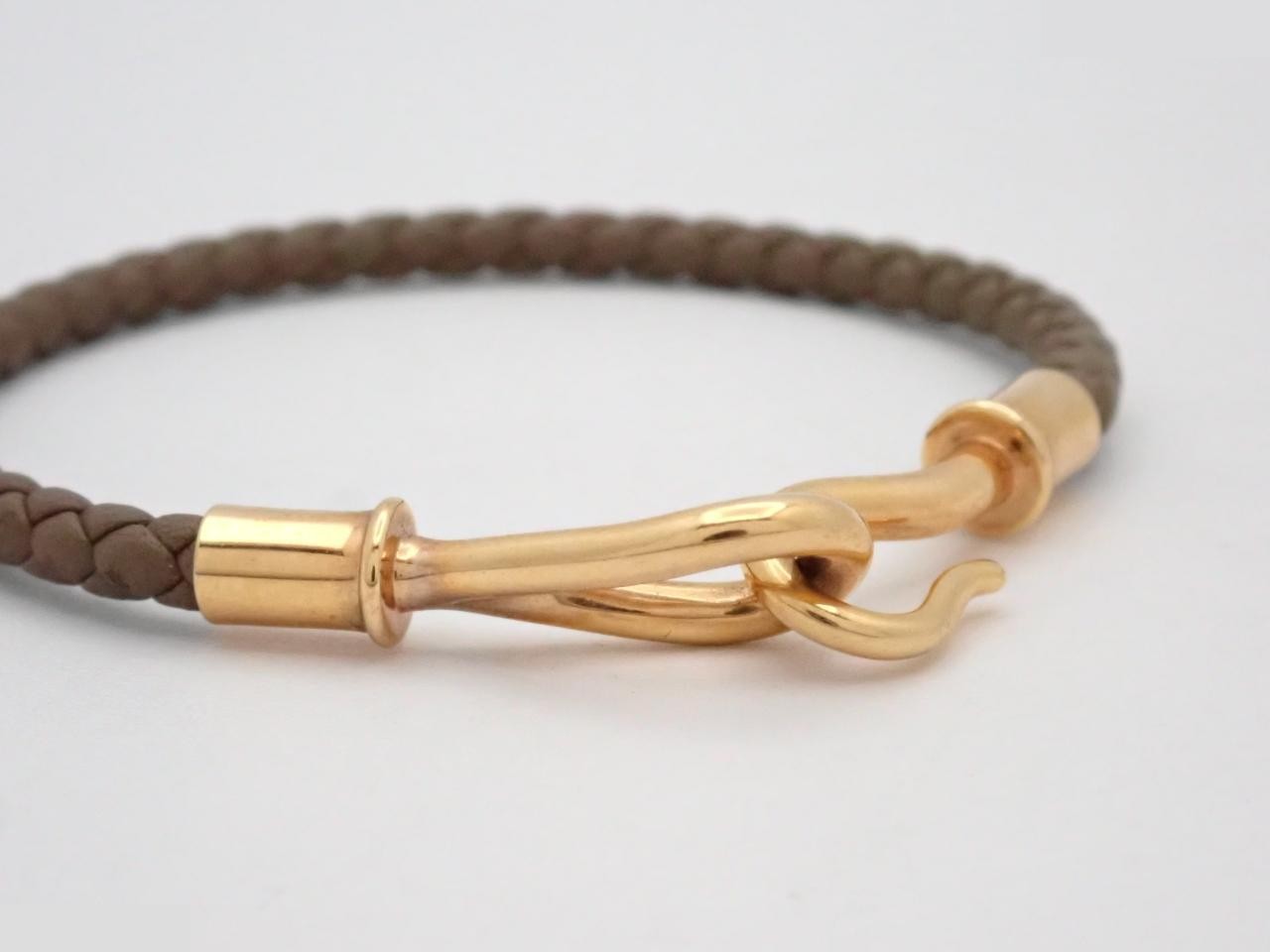 leather bracelet, gold, wrist circumference approximately 15.5 cm — view 3