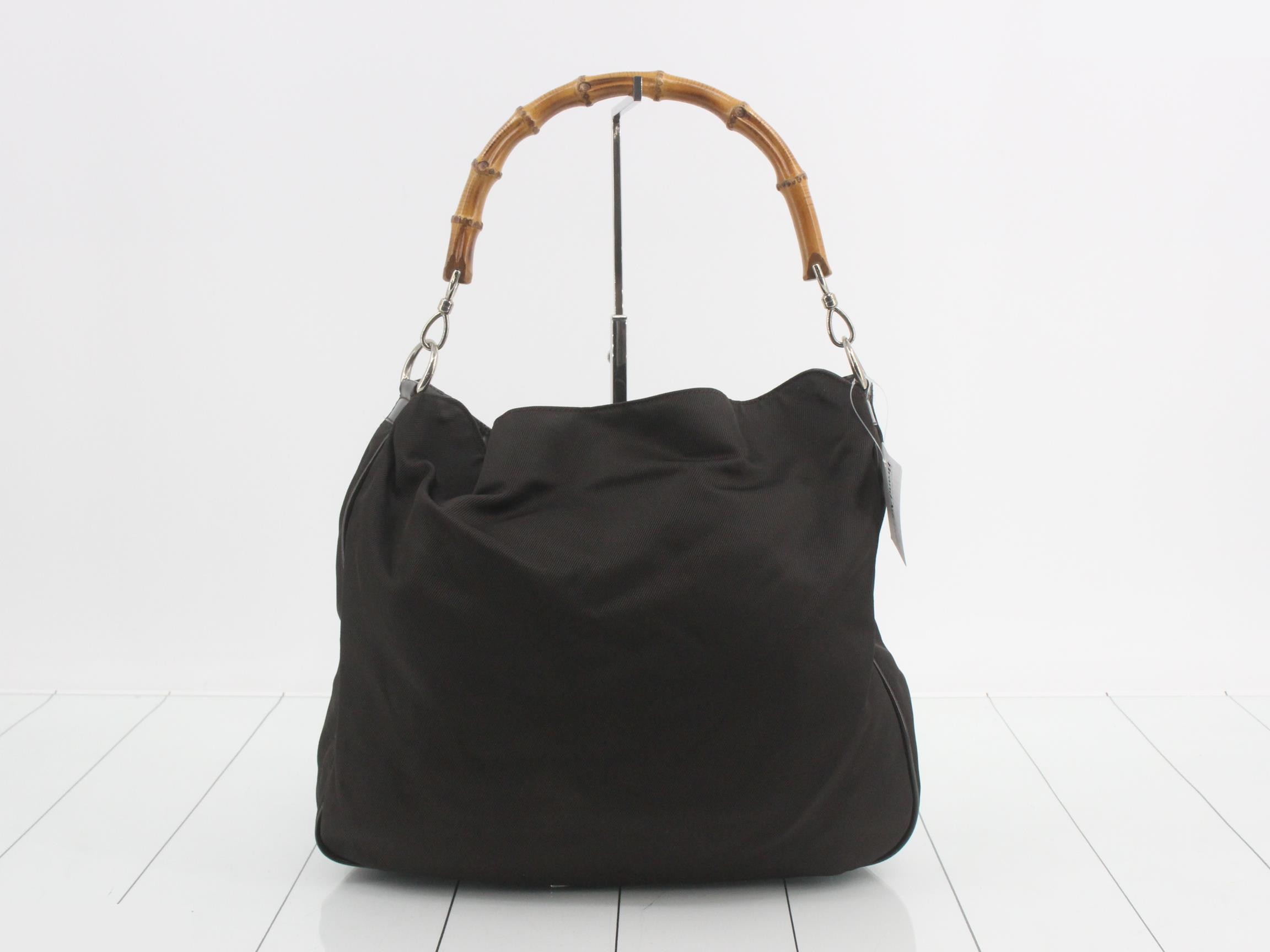 Bamboo Nylon One-Shoulder Bag