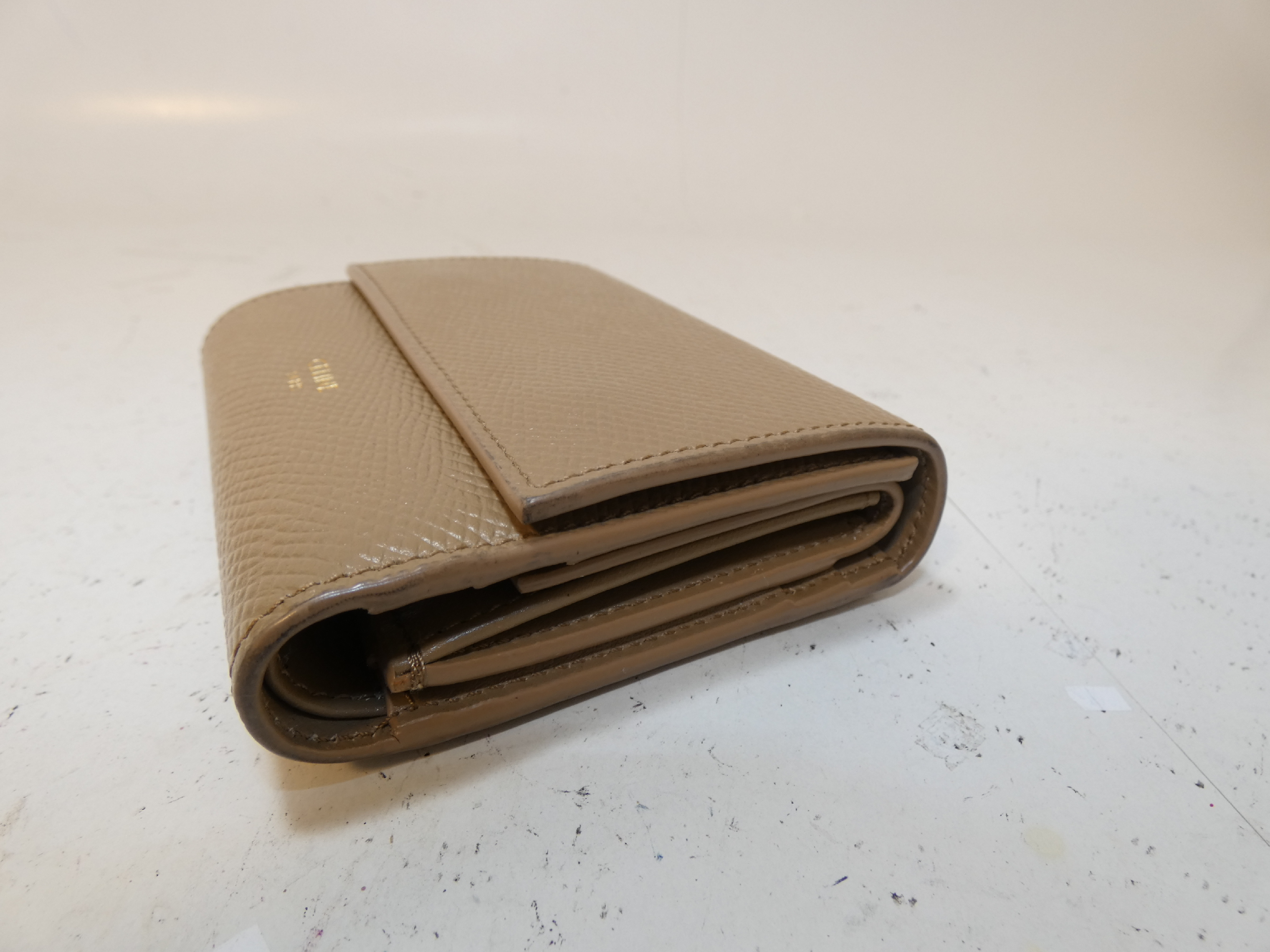 Leather Light Brown Folding Wallet — view 6