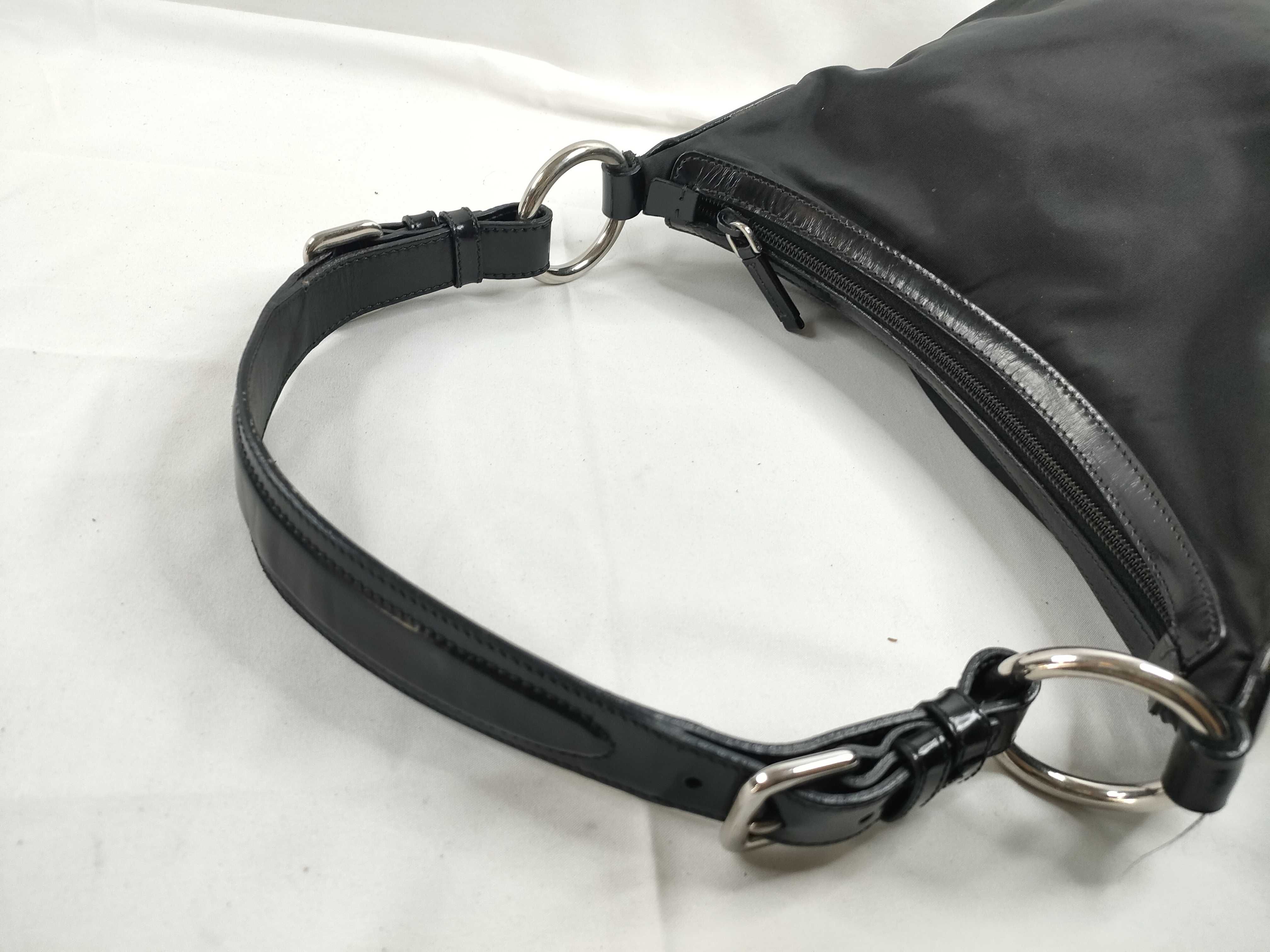 Nylon One-Shoulder Bag, Black Nylon Shoulder Bag — view 6