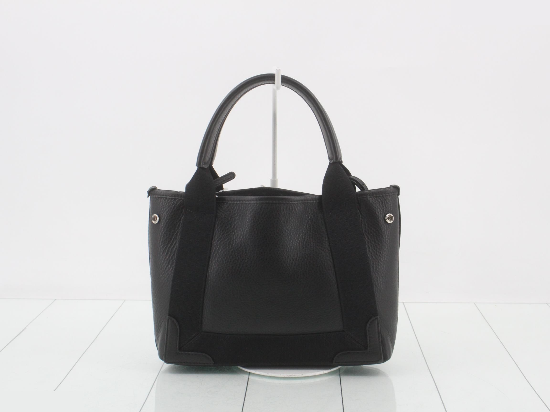 Navy Cabas handbag with pouch, black — view 2