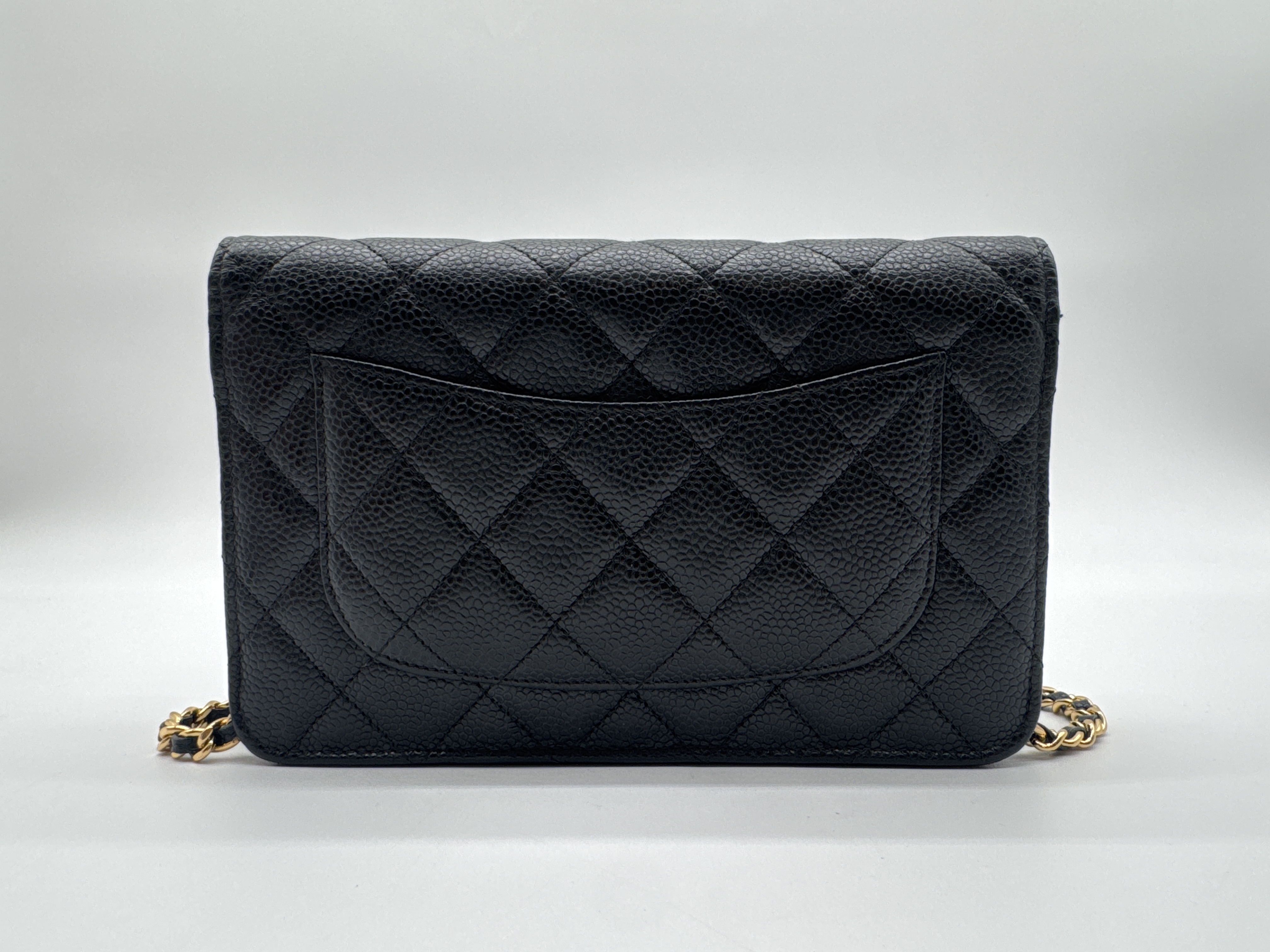 Caviar Skin Black Shoulder Bag — view 2