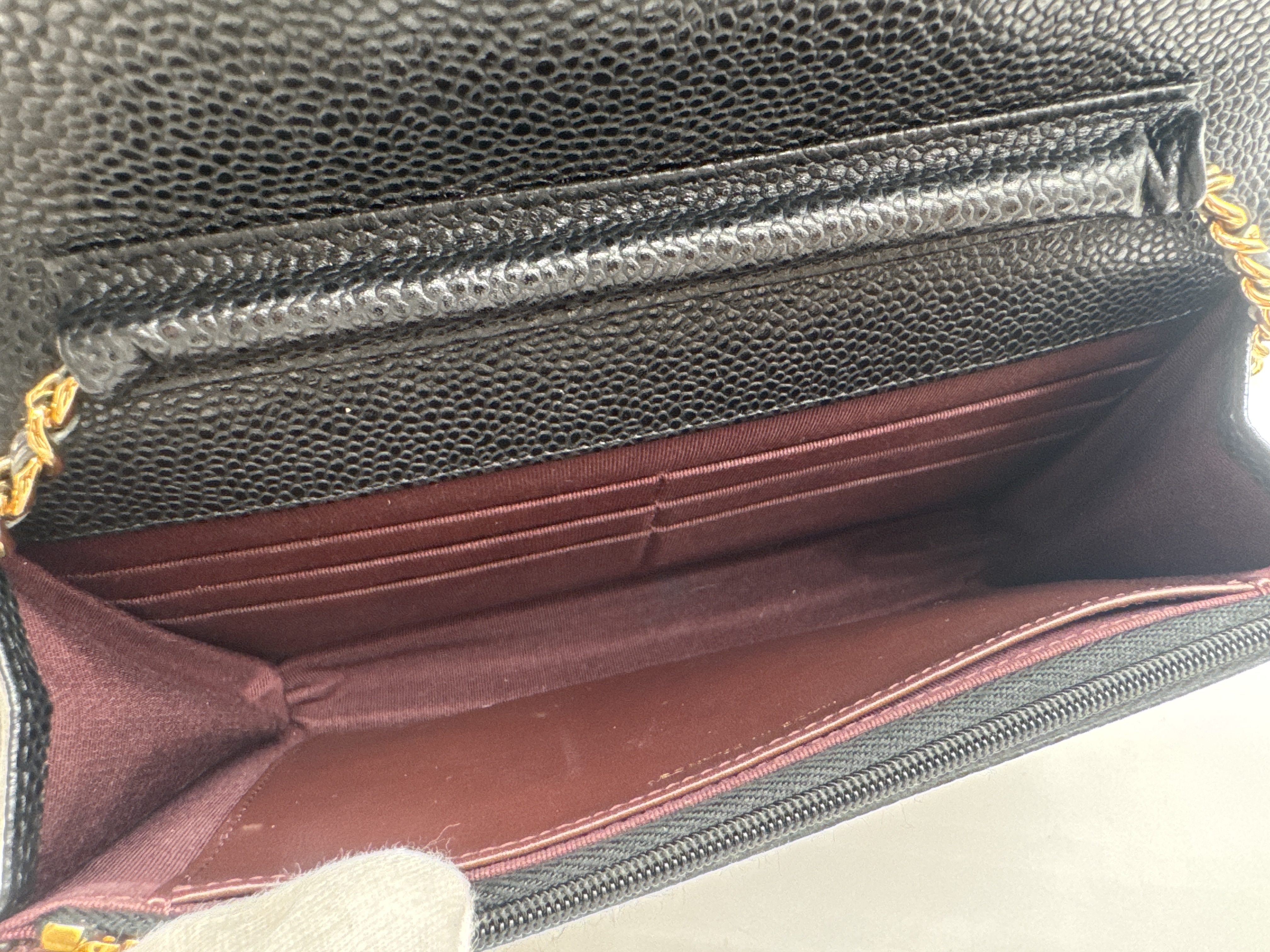 Caviar Skin Black Shoulder Bag — view 11