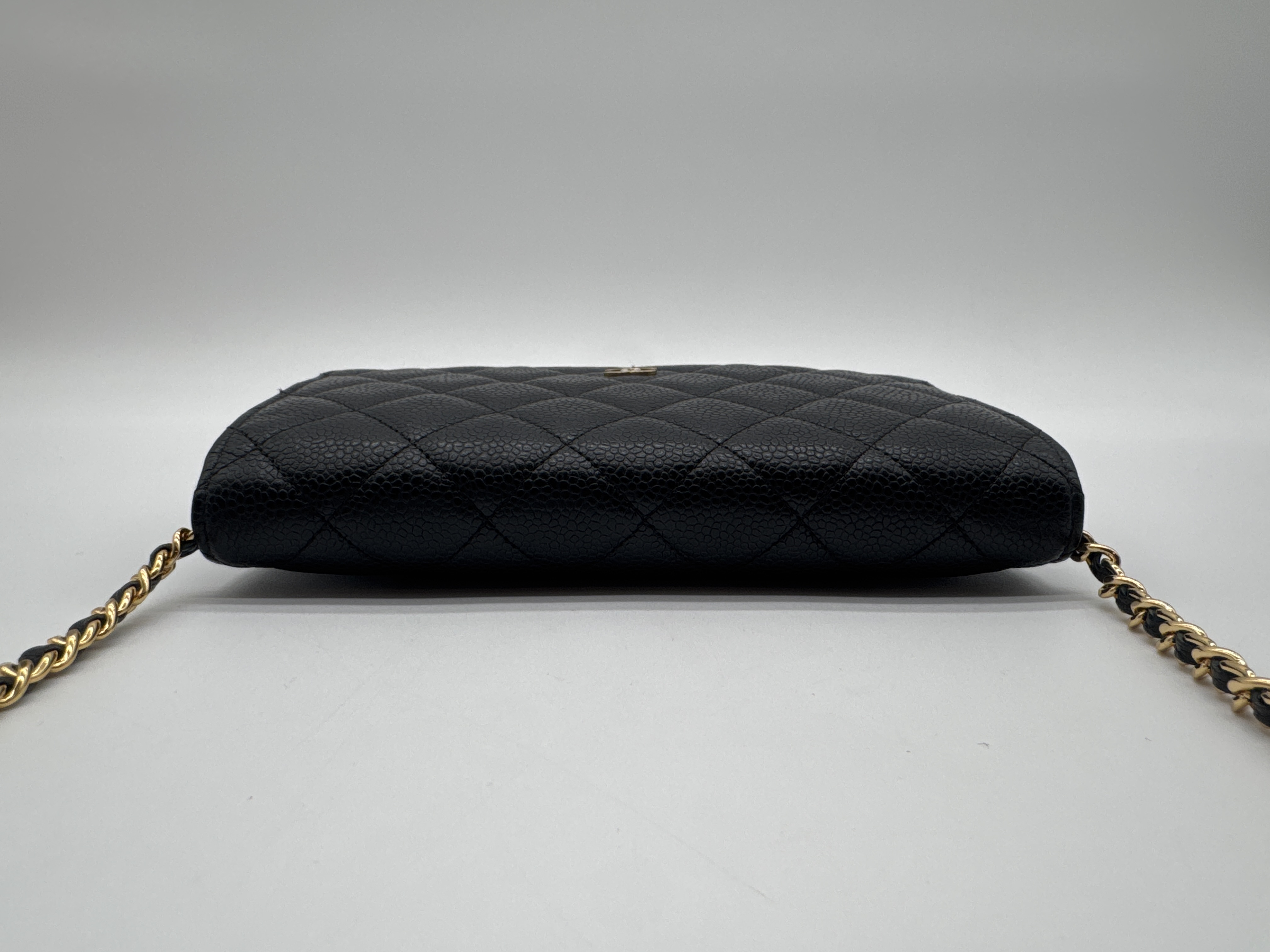 Caviar Skin Black Shoulder Bag — view 5