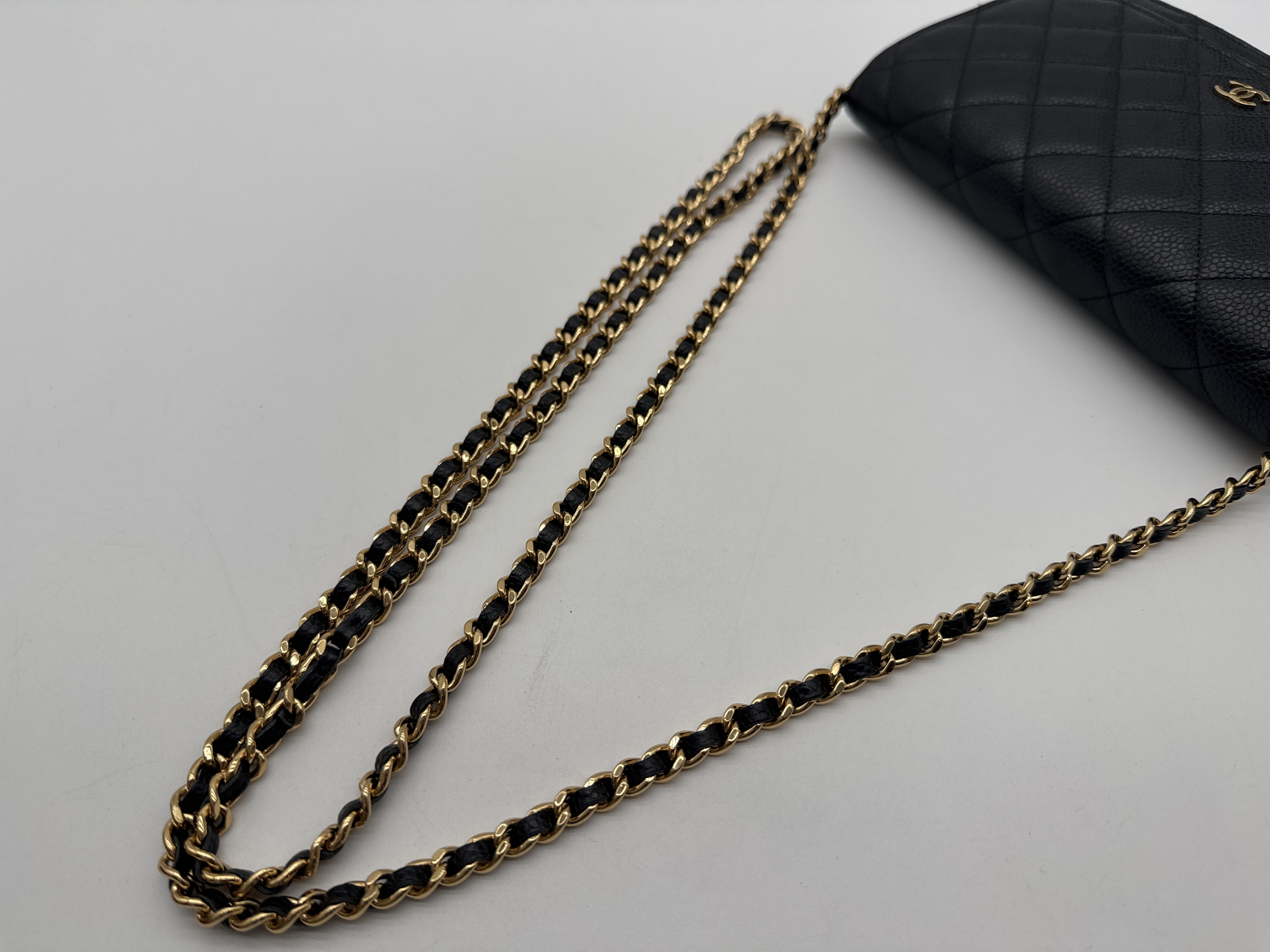 Caviar Skin Black Shoulder Bag — view 9
