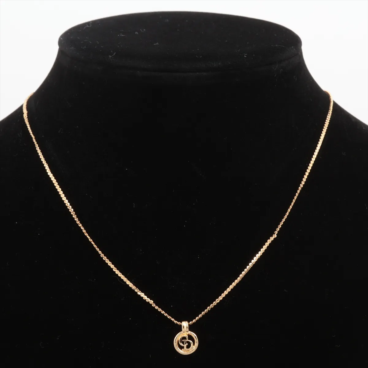 CD logo necklace, GP gold, — view 5