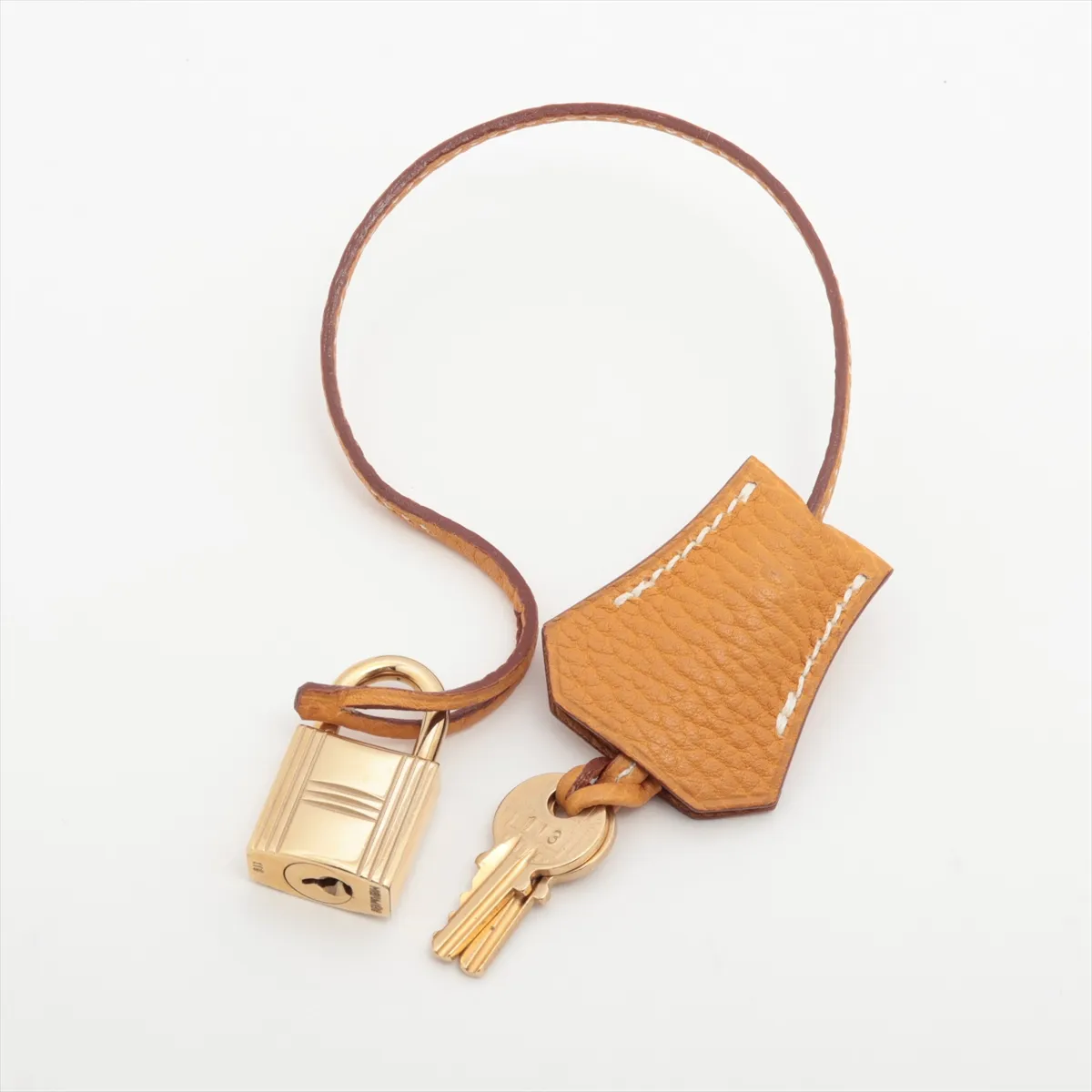 Crochette Charm Leather Orange