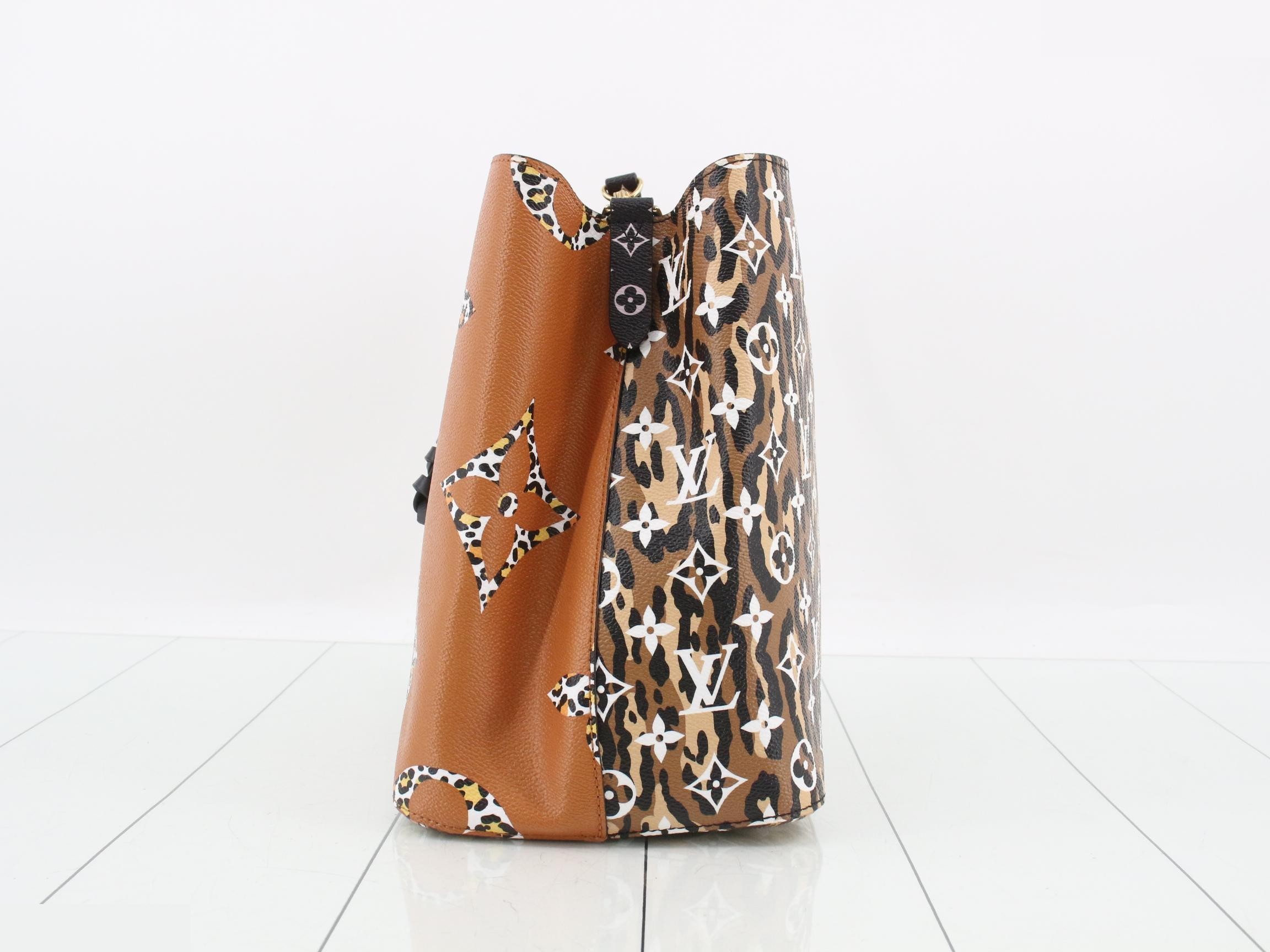 Monogram Jungle Neo Noe MM Caramel Shoulder Bag — view 3