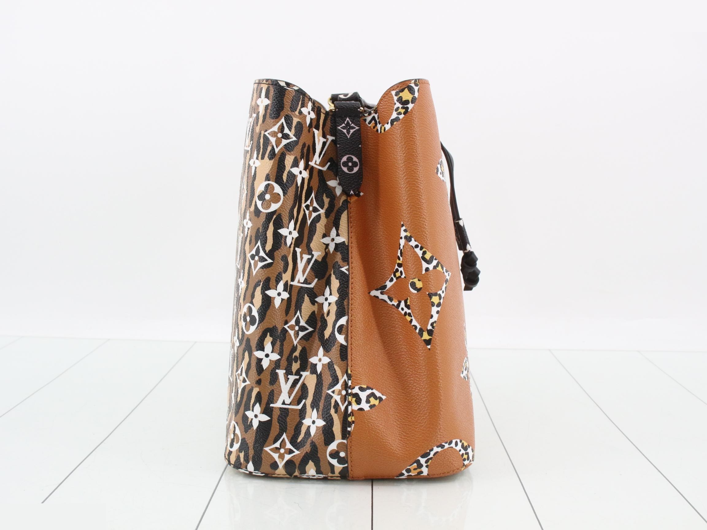 Monogram Jungle Neo Noe MM Caramel Shoulder Bag — view 4