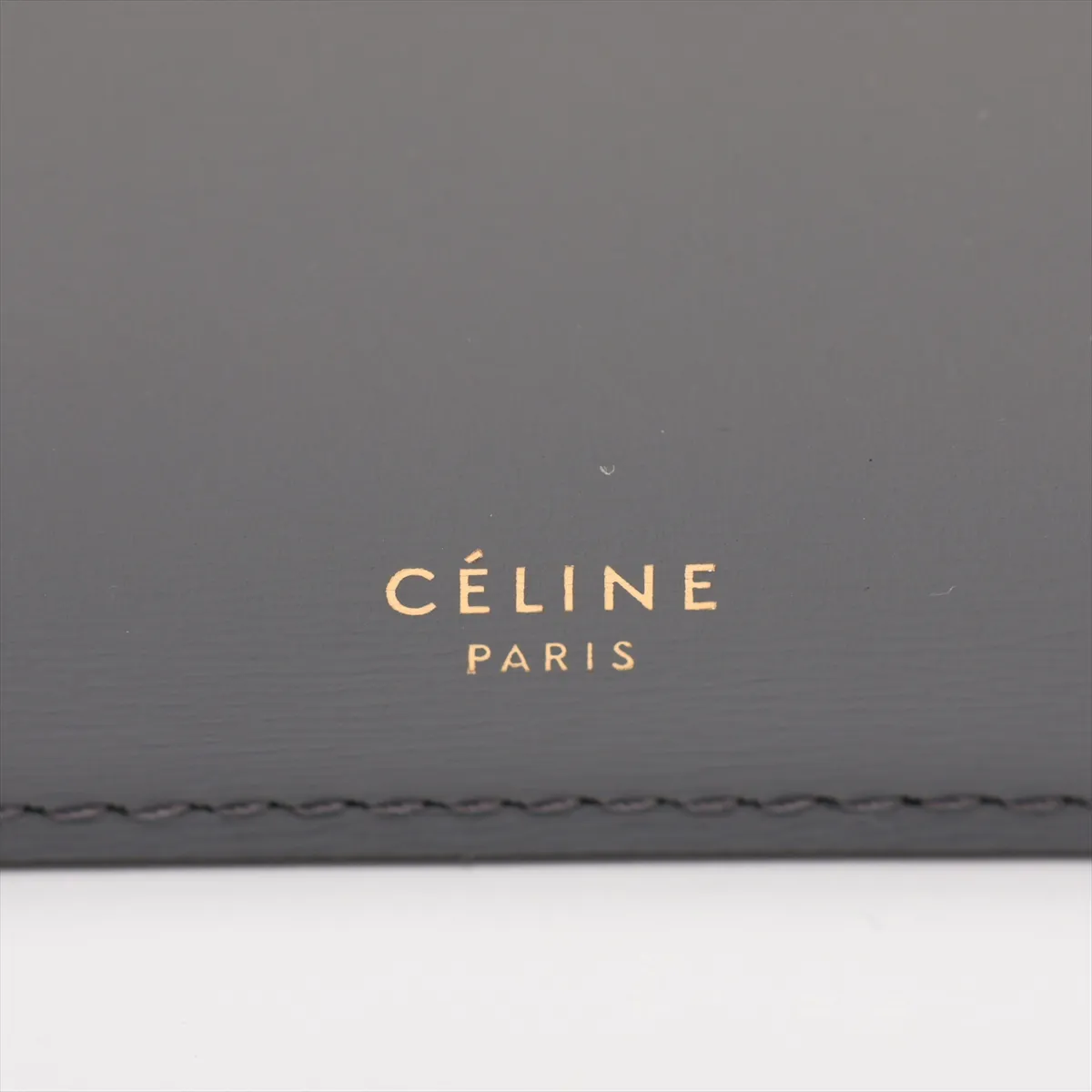 Clasp Medium Leather Handbag, Gray — view 10