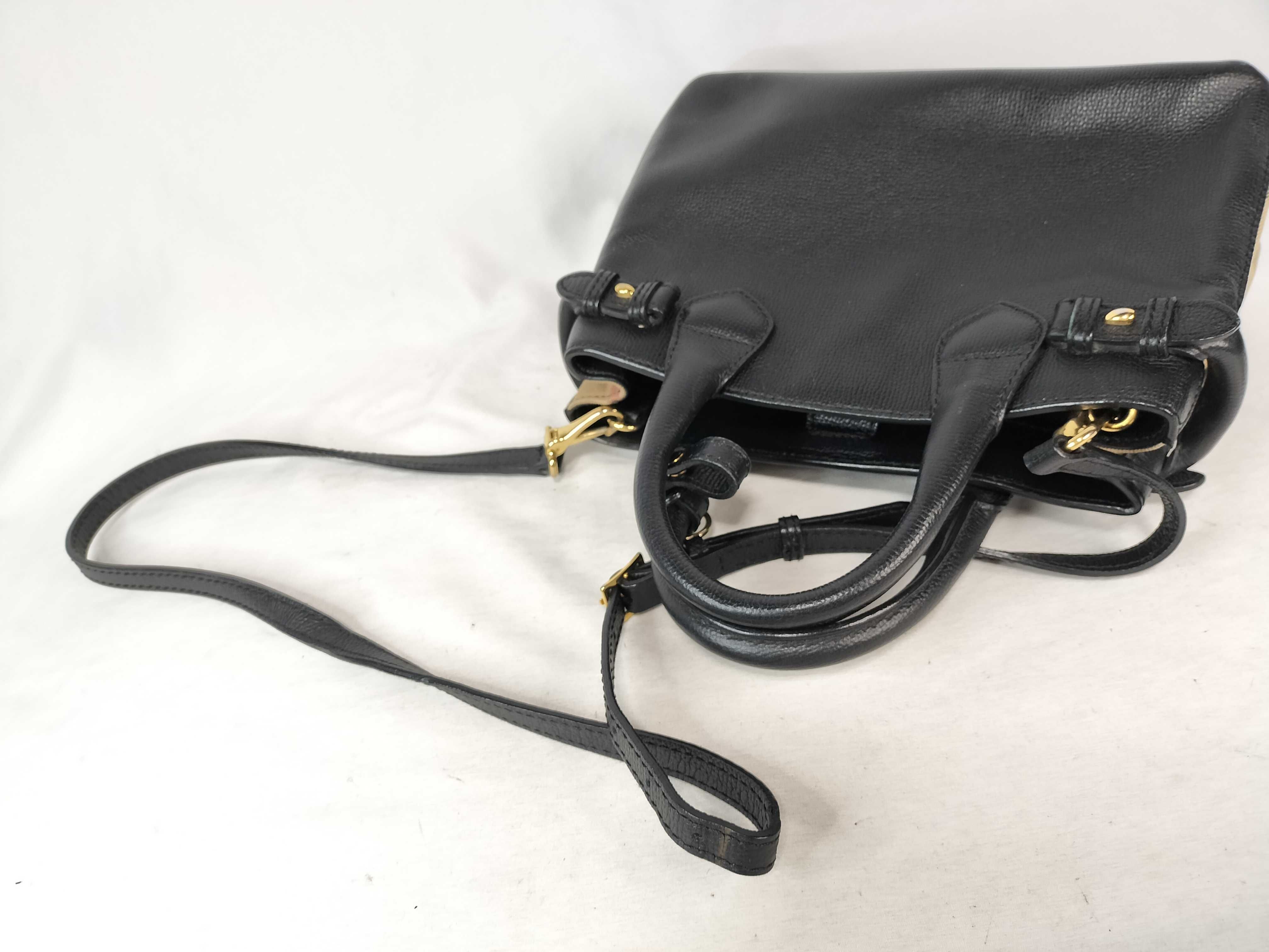 Leather Check 2-Way Handbag — view 6
