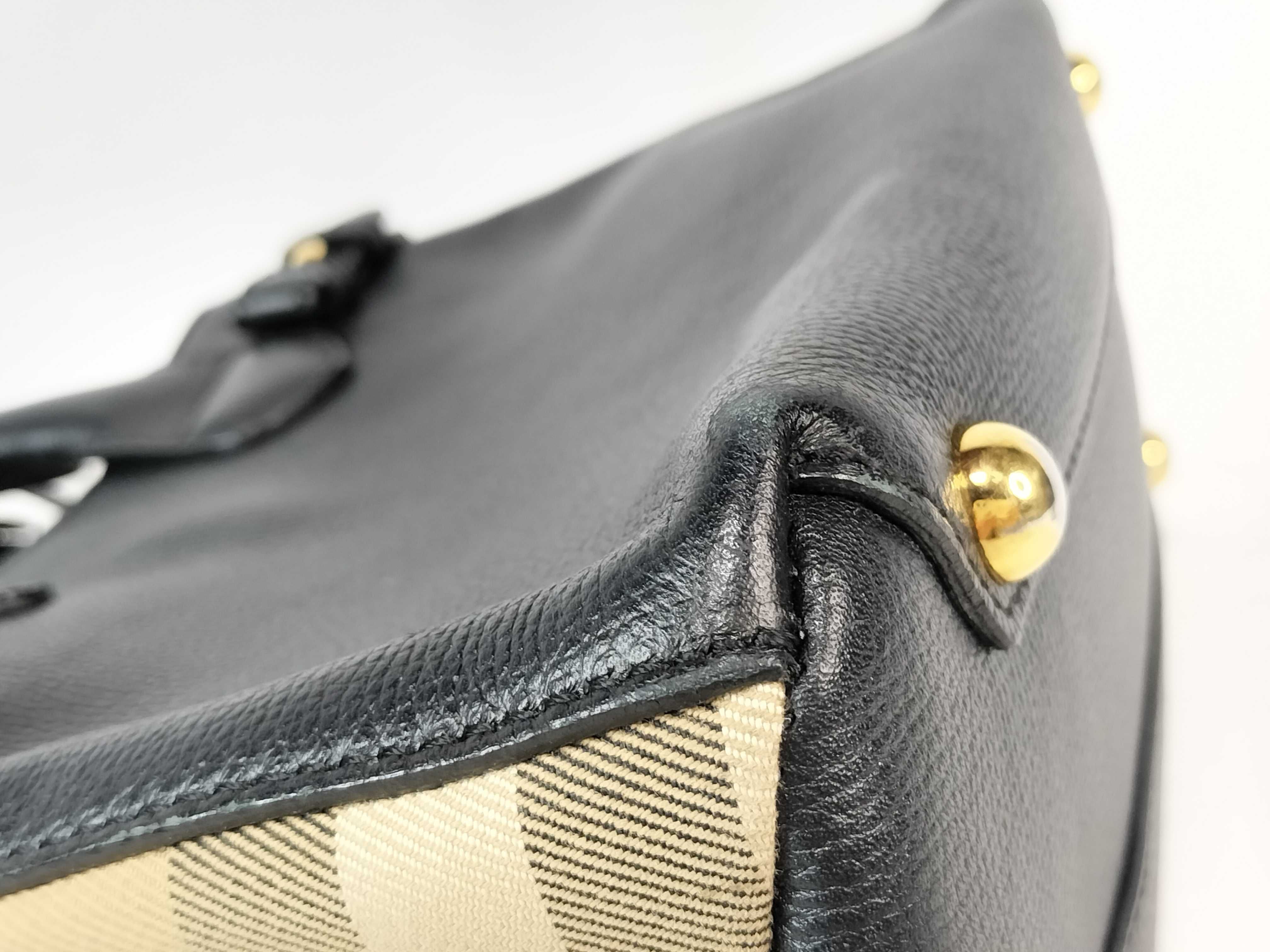 Leather Check 2-Way Handbag — view 7