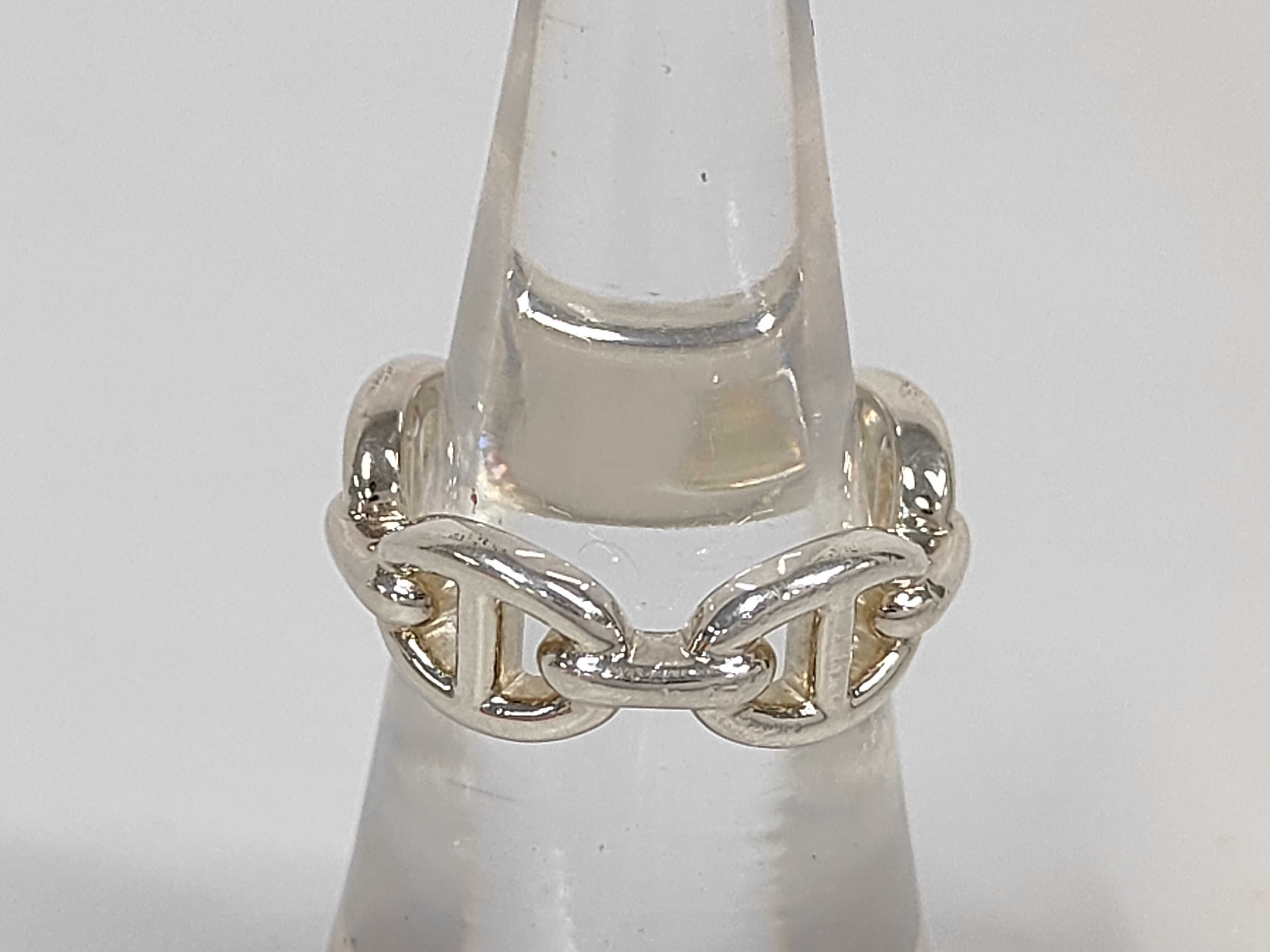 Chaine d'Ancre Enchainée Ring #51 (equivalent to size 10) Hermes Ring — view 3