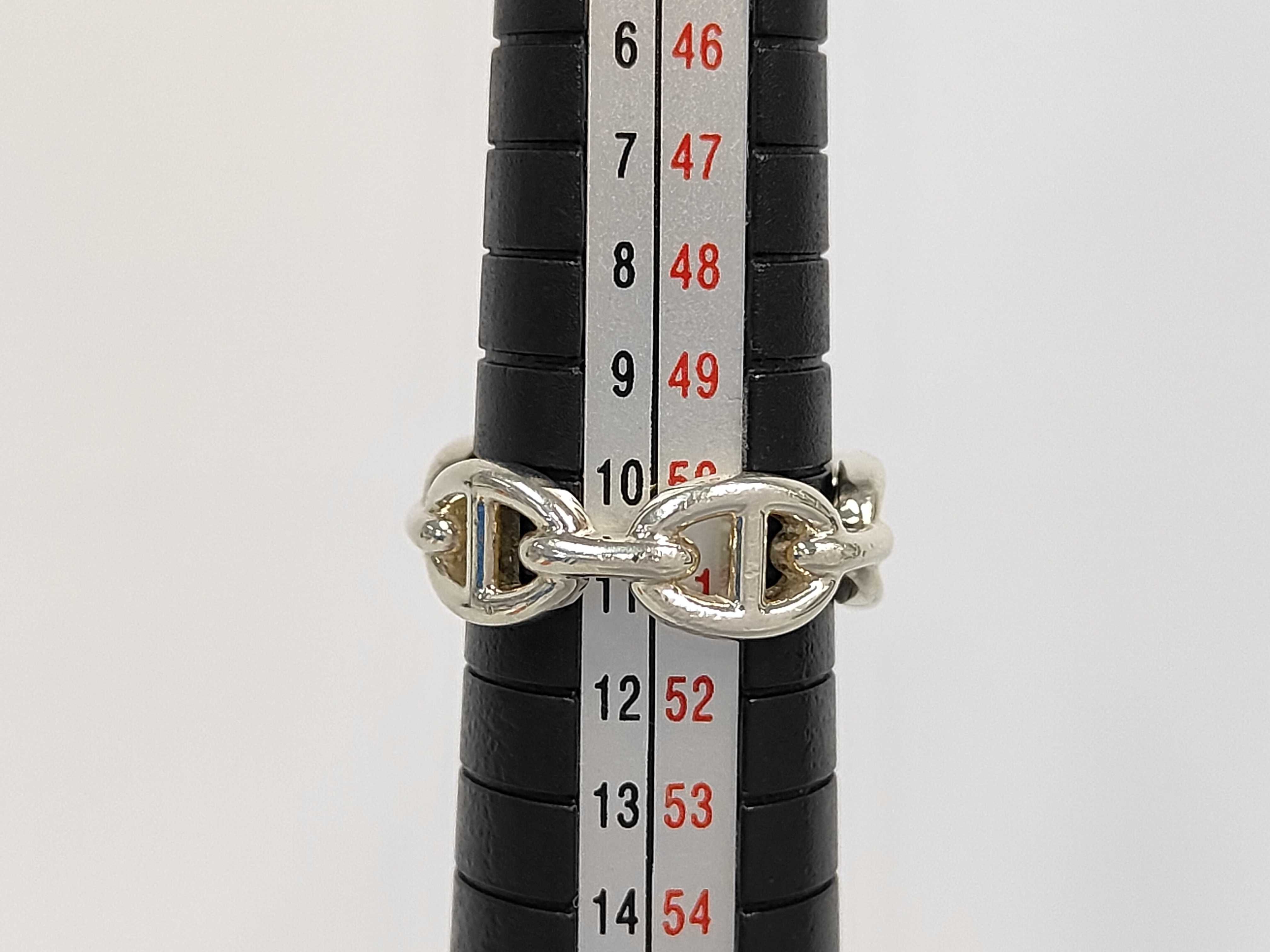 Chaine d'Ancre Enchainée Ring #51 (equivalent to size 10) Hermes Ring — view 5