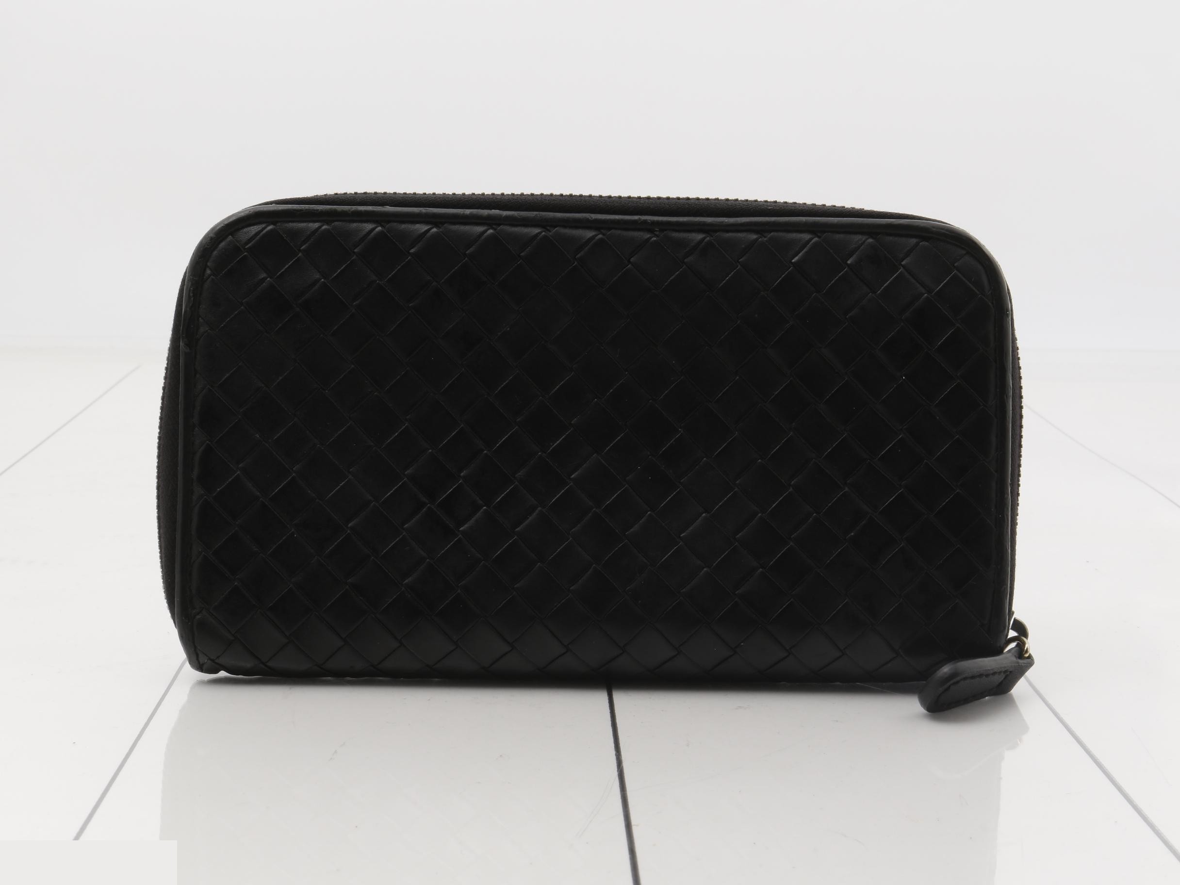 Intrecciato Round Zip Long Wallet — view 2