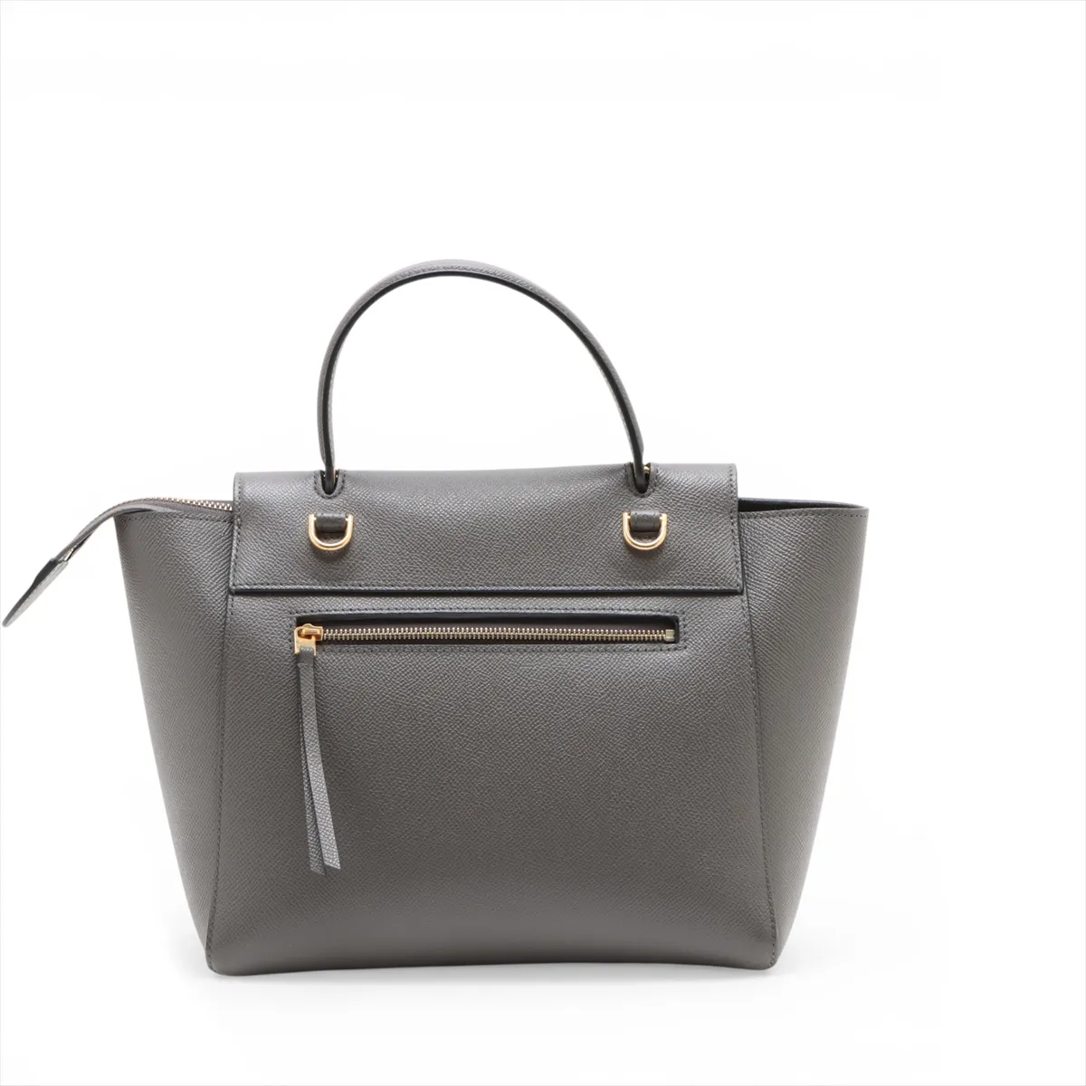 Belt Bag Micro Leather 2-Way Handbag, Gray — view 2