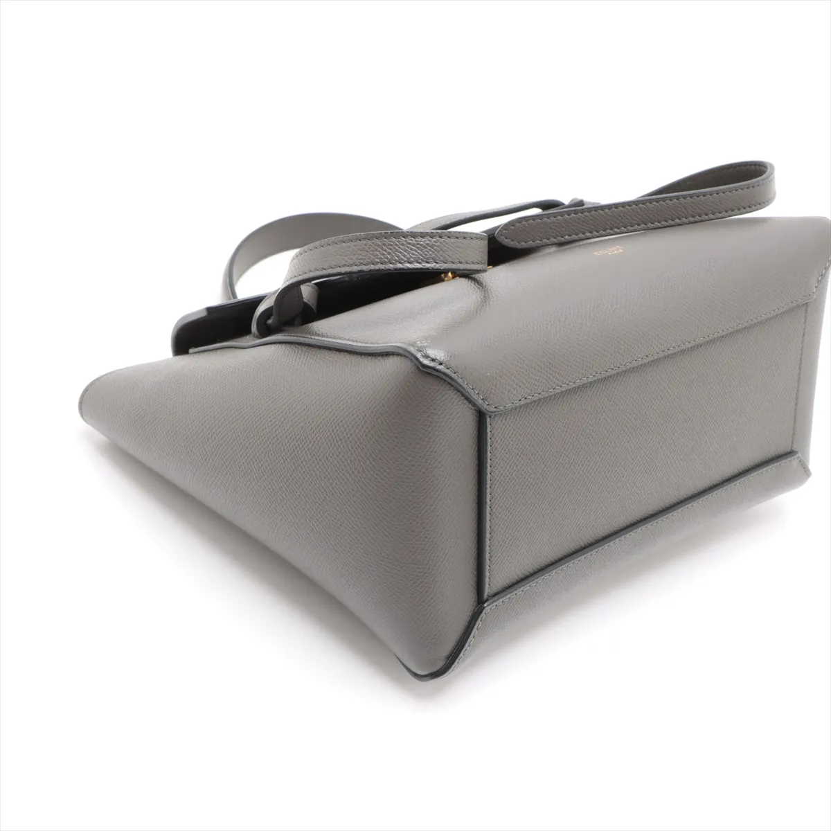 Belt Bag Micro Leather 2-Way Handbag, Gray — view 4