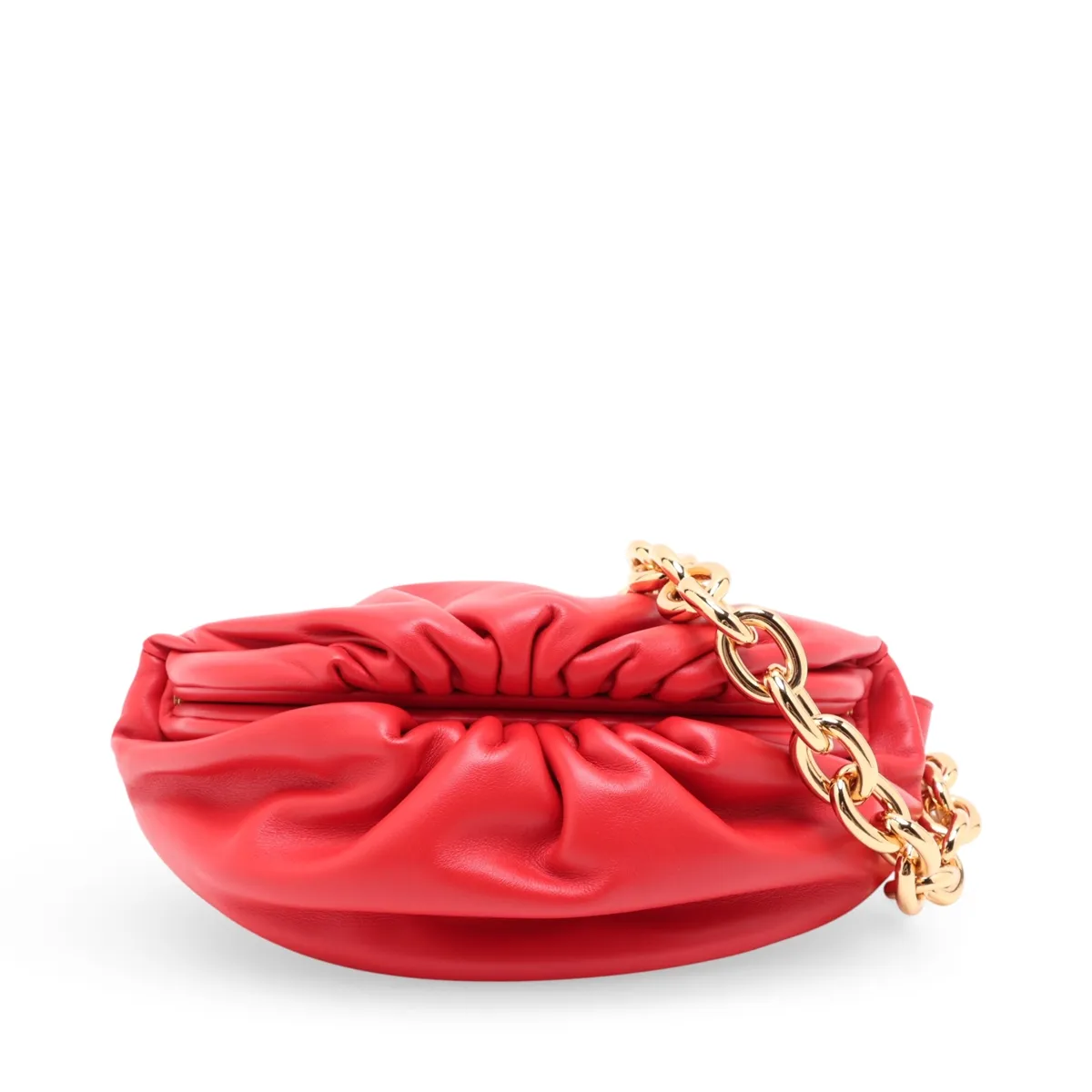 The Chain Pouch Leather Chain Shoulder Bag Red