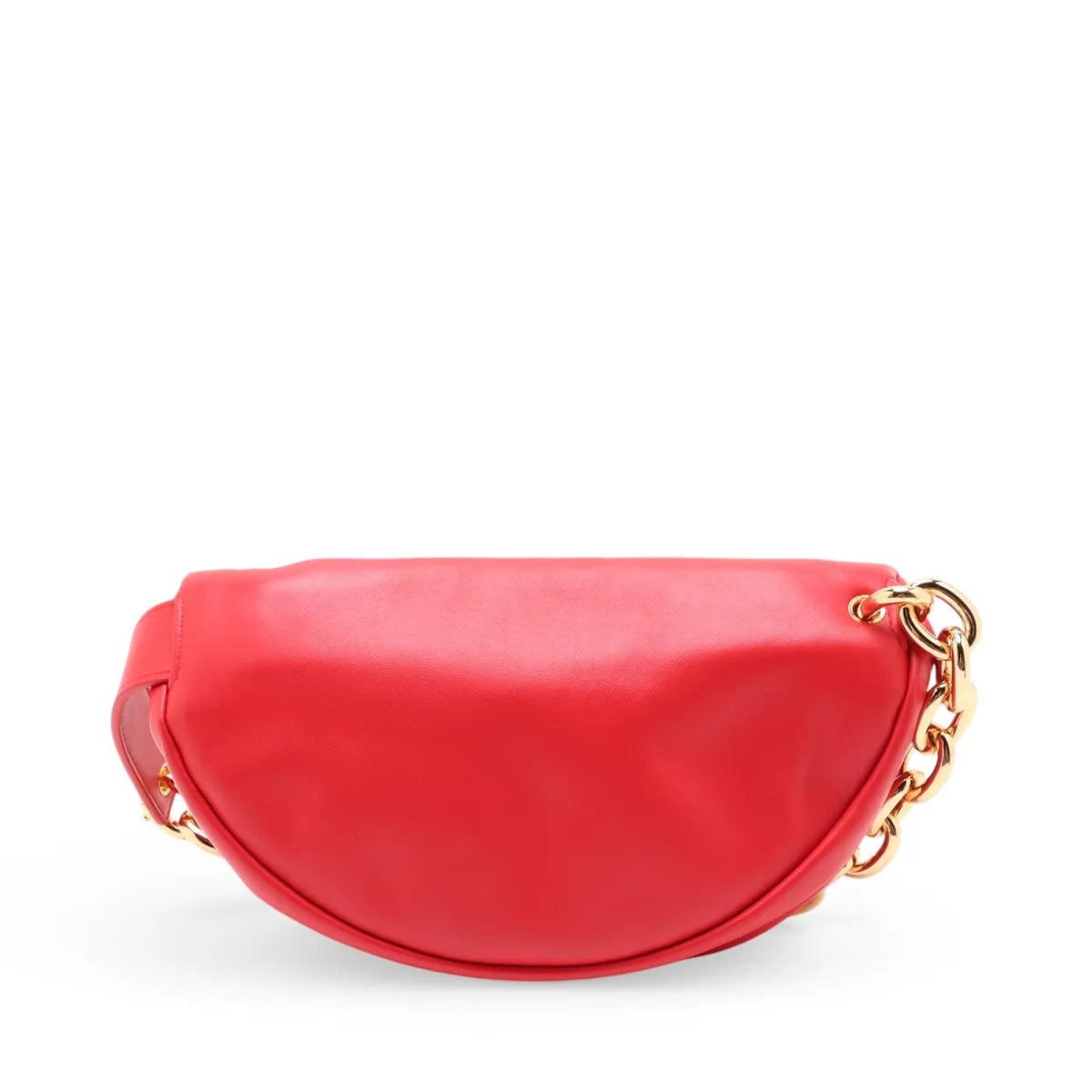 The Chain Pouch Leather Chain Shoulder Bag Red — view 2