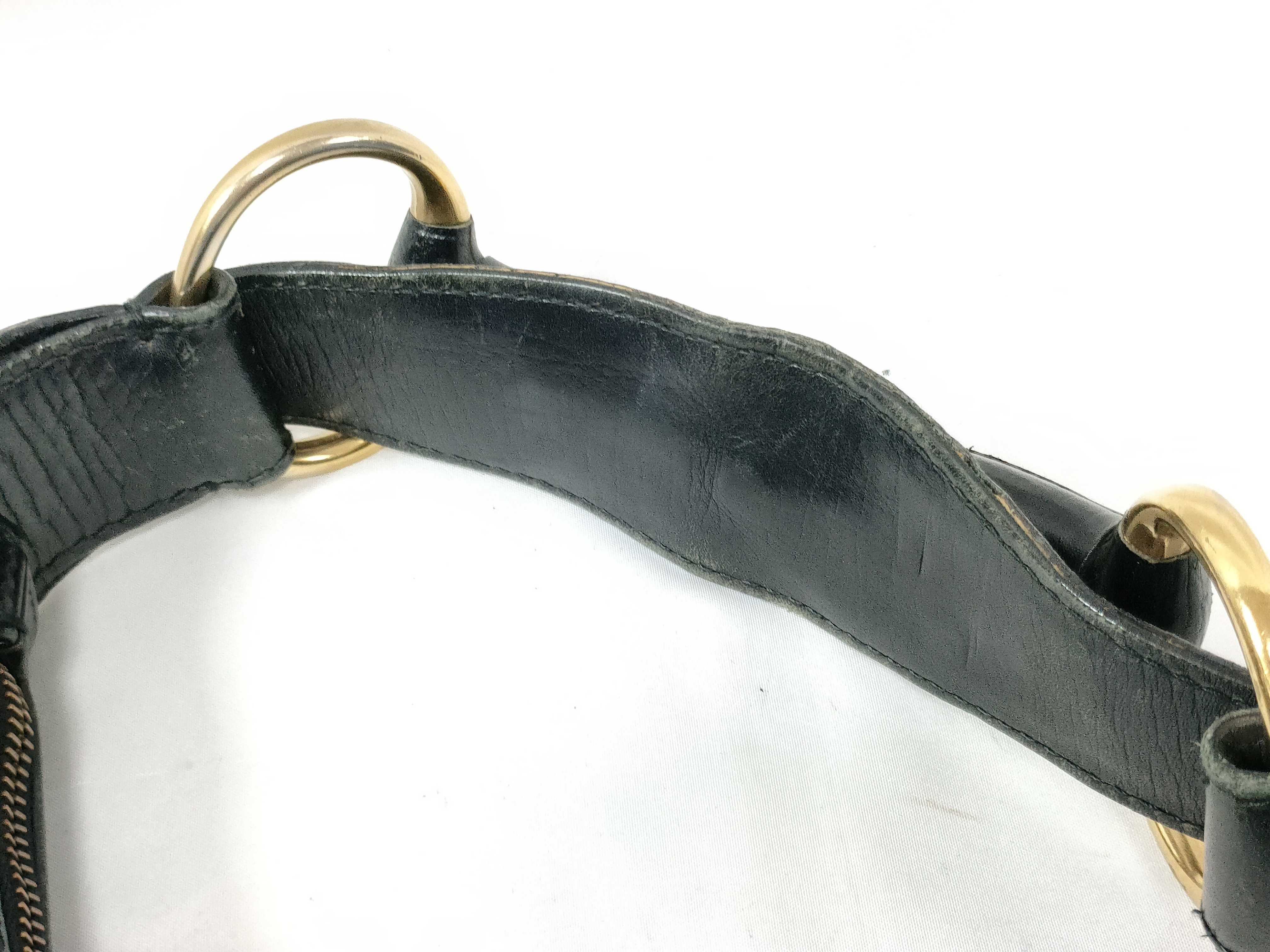 Horsebit Leather Shoulder Bag, Black, 115867 (Shoulder Bag) — view 10