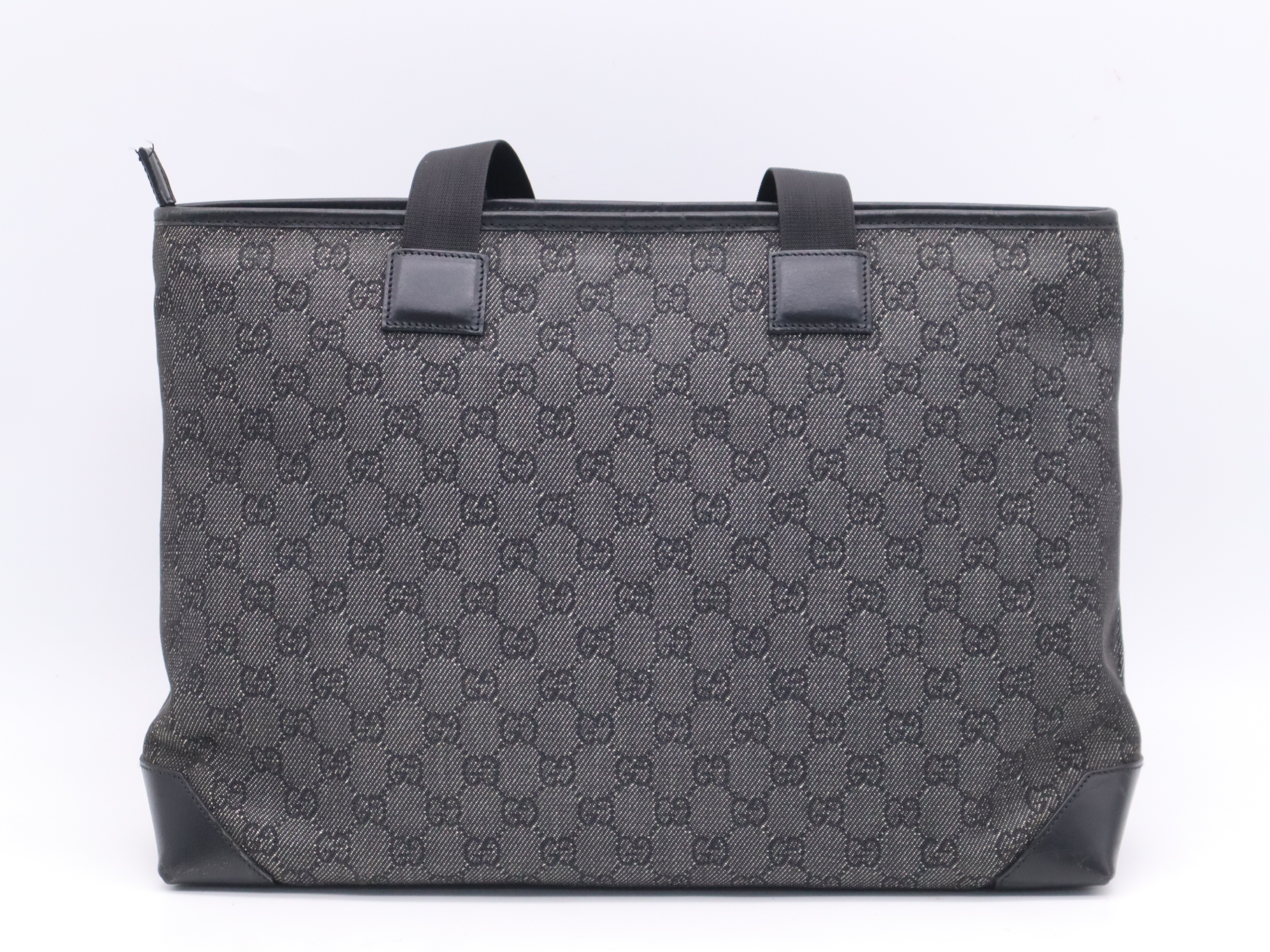 34339 GG Canvas GG Pattern Tote Bag with Dust Bag, Black Tote Bag — view 2