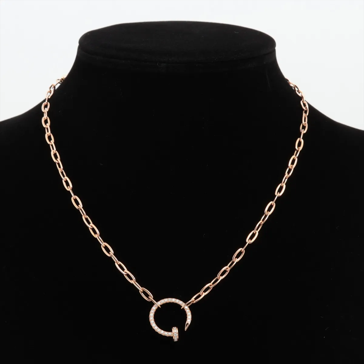 Juste un Clou Diamond Necklace, 750 (PG), 16.5g, MXX054, clasp has scratches. — view 5