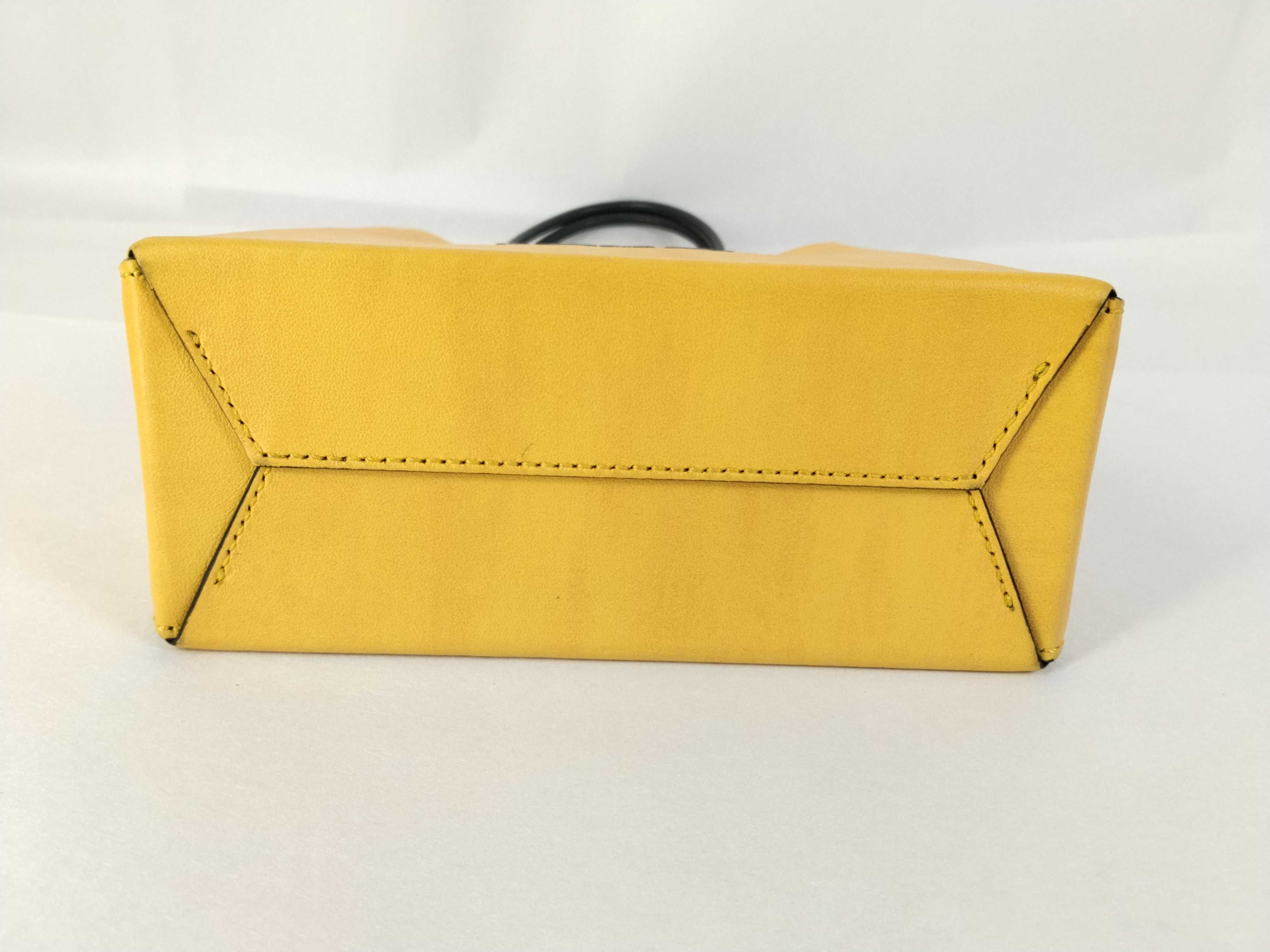 Shopping Bag Leather 2-Way Handbag Yellow 7VA512 Handbag — view 8