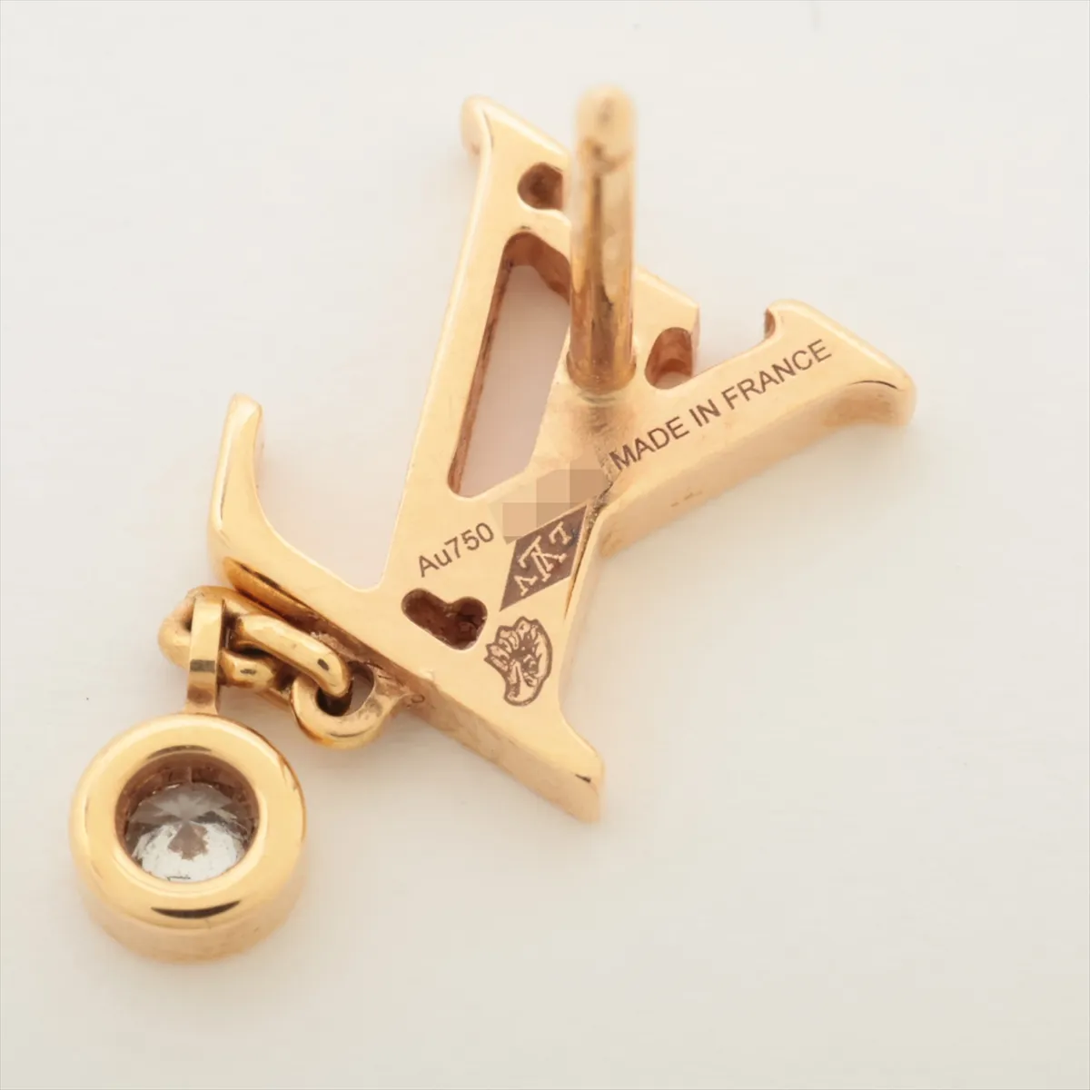 Pusse Idylle Blossom LV Diamond Earrings, 750 (PG), 2.2g, A37030 E19794, No brand engraving on the backing, Q96549 — view 5