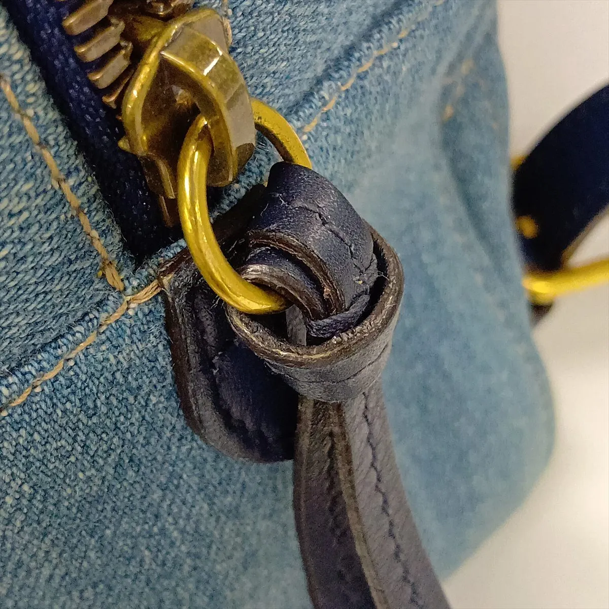 GG Marmont Denim x Leather Backpack/Rucksack, Blue, 476671 — view 11