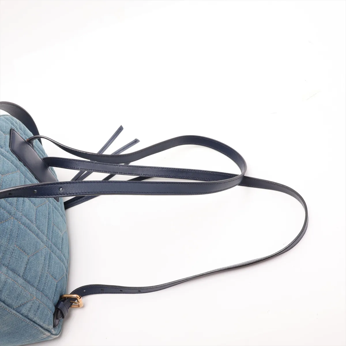 GG Marmont Denim x Leather Backpack/Rucksack, Blue, 476671 — view 6