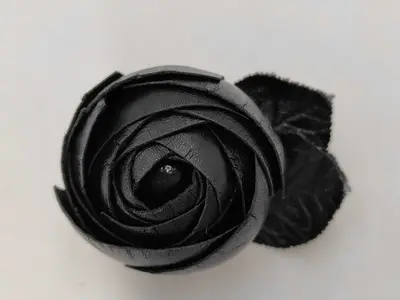 Flower Leather Brooch