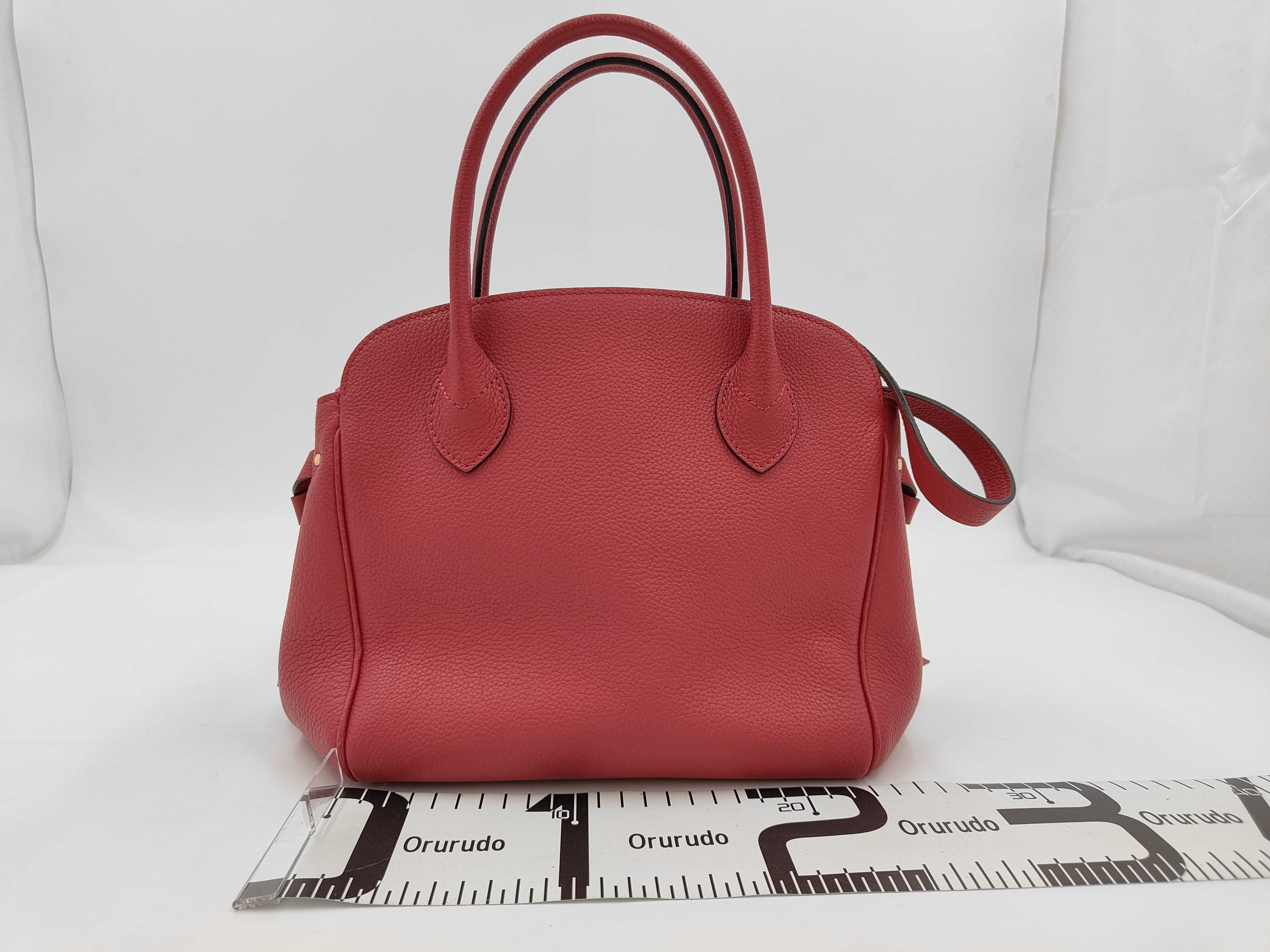 M54349 Rouge Carmine Leather Handbag Bag — view 2