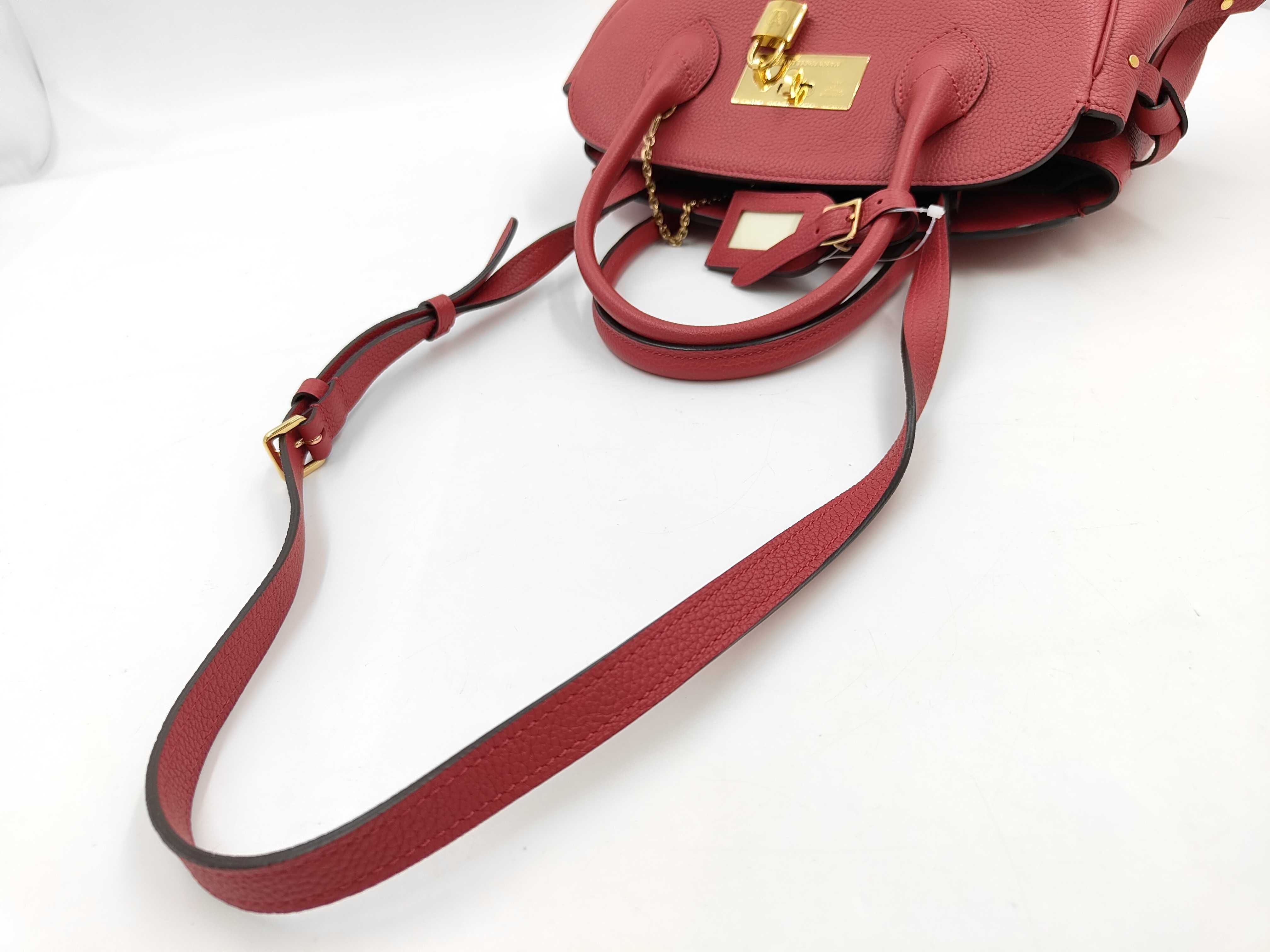 M54349 Rouge Carmine Leather Handbag Bag — view 3