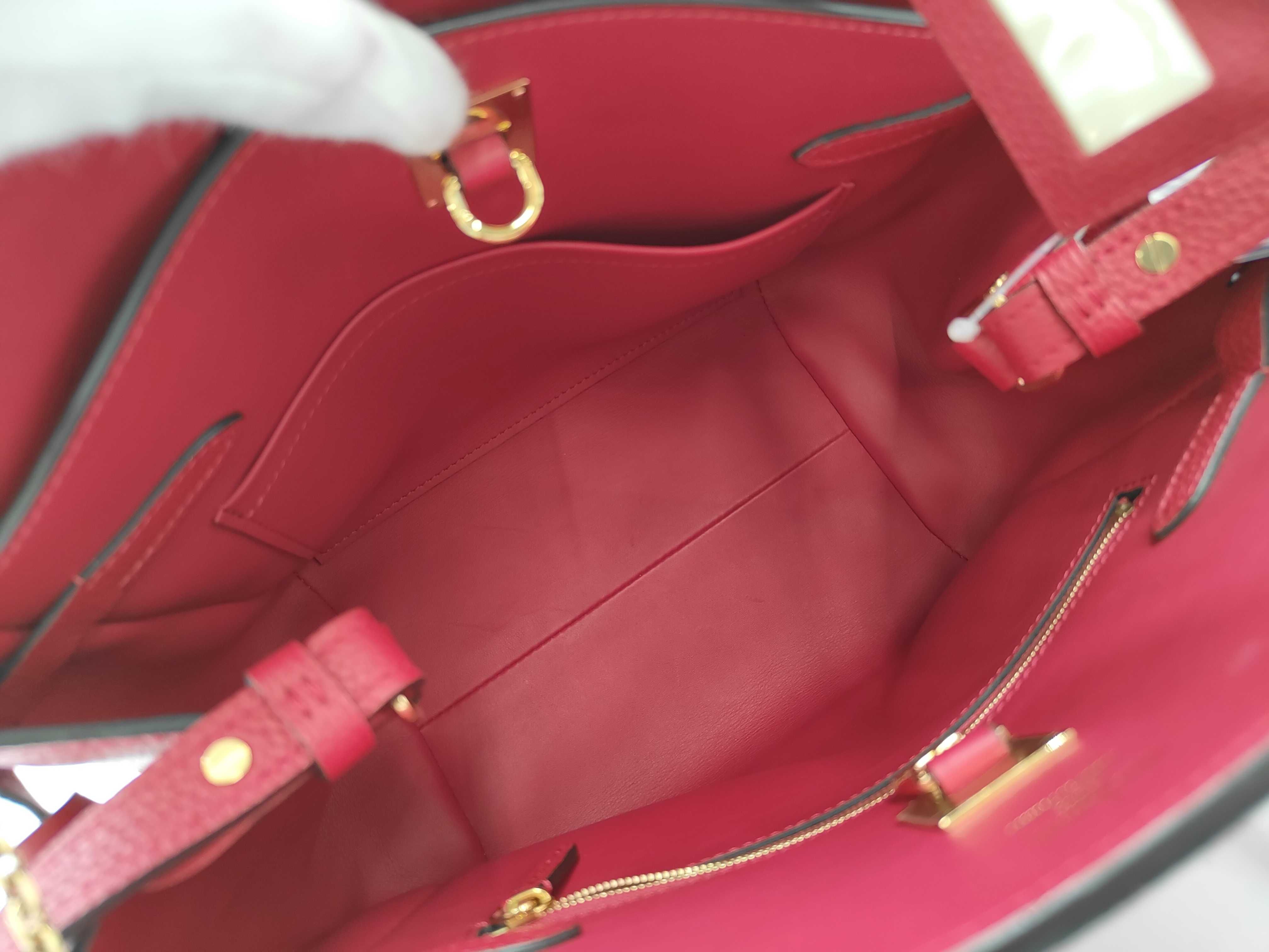 M54349 Rouge Carmine Leather Handbag Bag — view 9