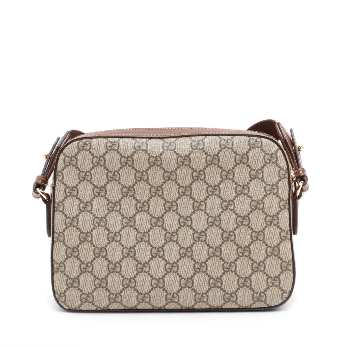GG Supreme PVC x Leather Shoulder Bag, Brown, 675891 — view 2