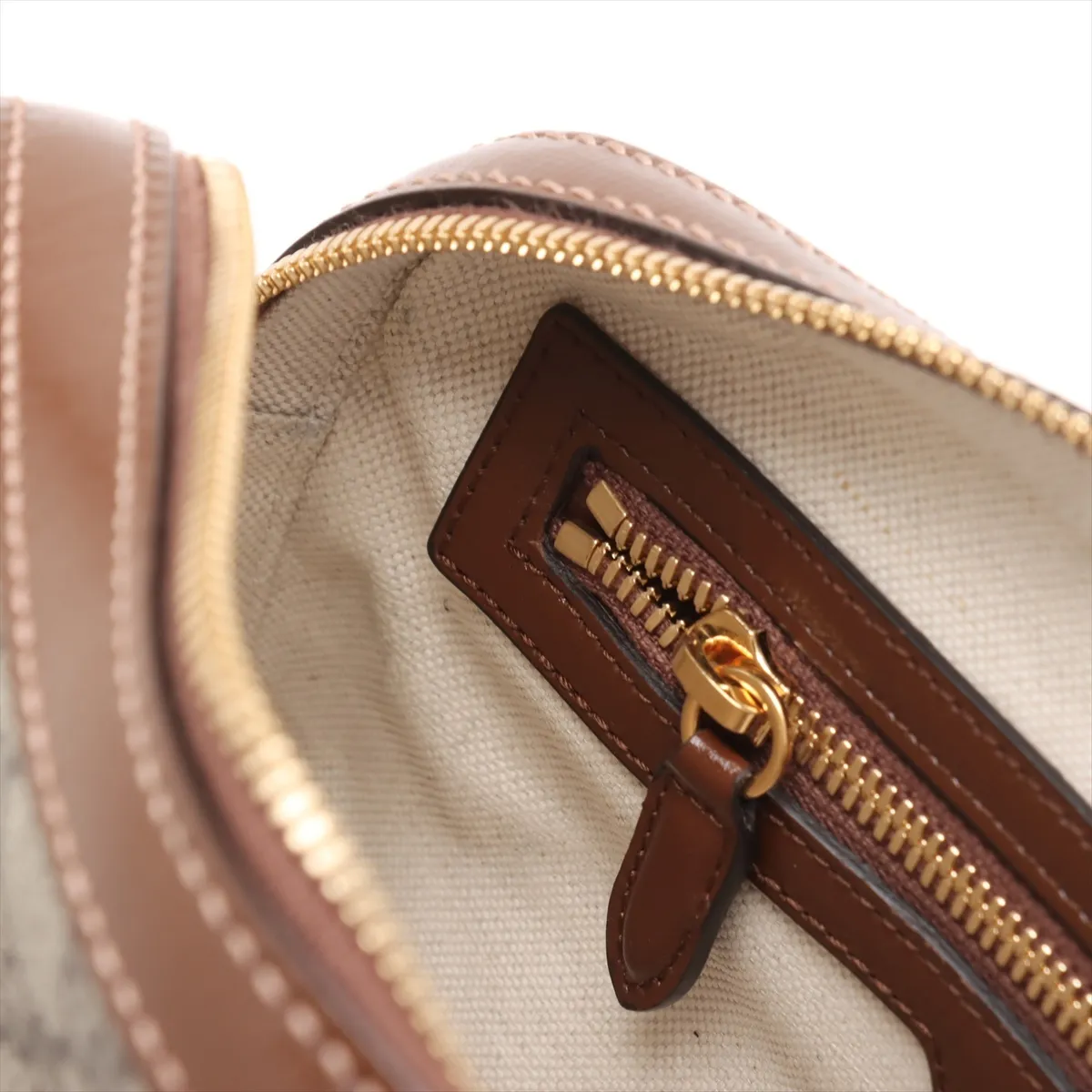 GG Supreme PVC x Leather Shoulder Bag, Brown, 675891 — view 10