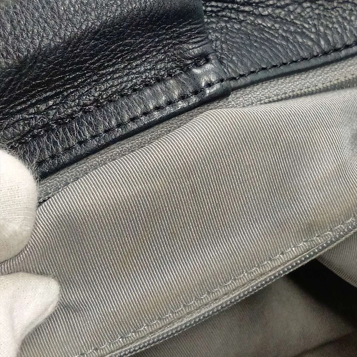Coco Mark Leather Chain Tote Bag, Black with Silver Hardware, Item No. 16257170 (Serial Number 16) — view 12