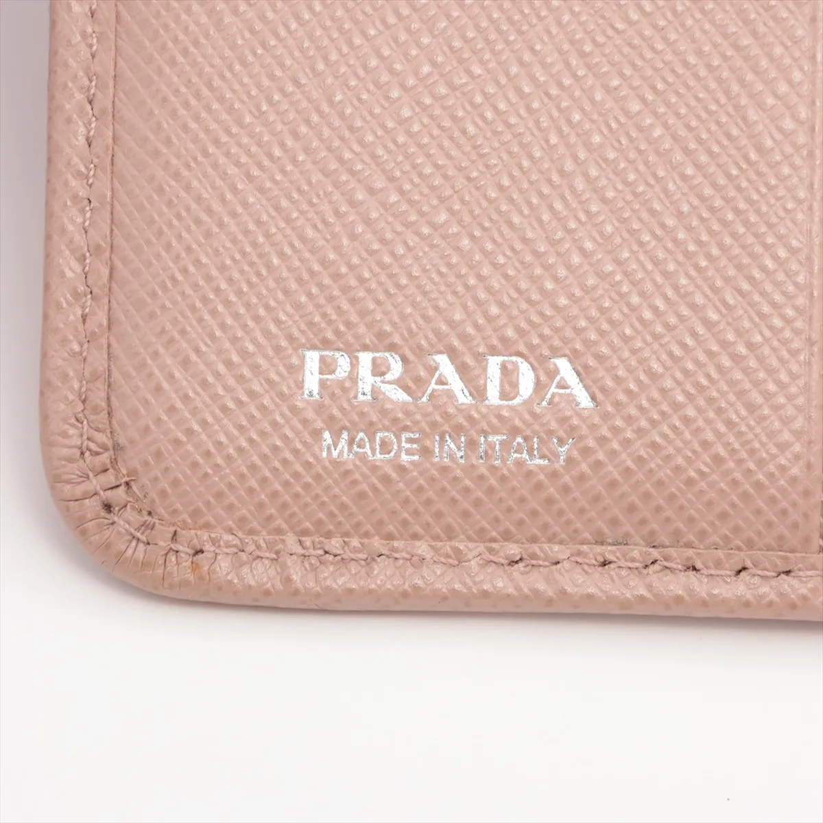 Saffiano 1ML018 Leather Compact Wallet Beige — view 7
