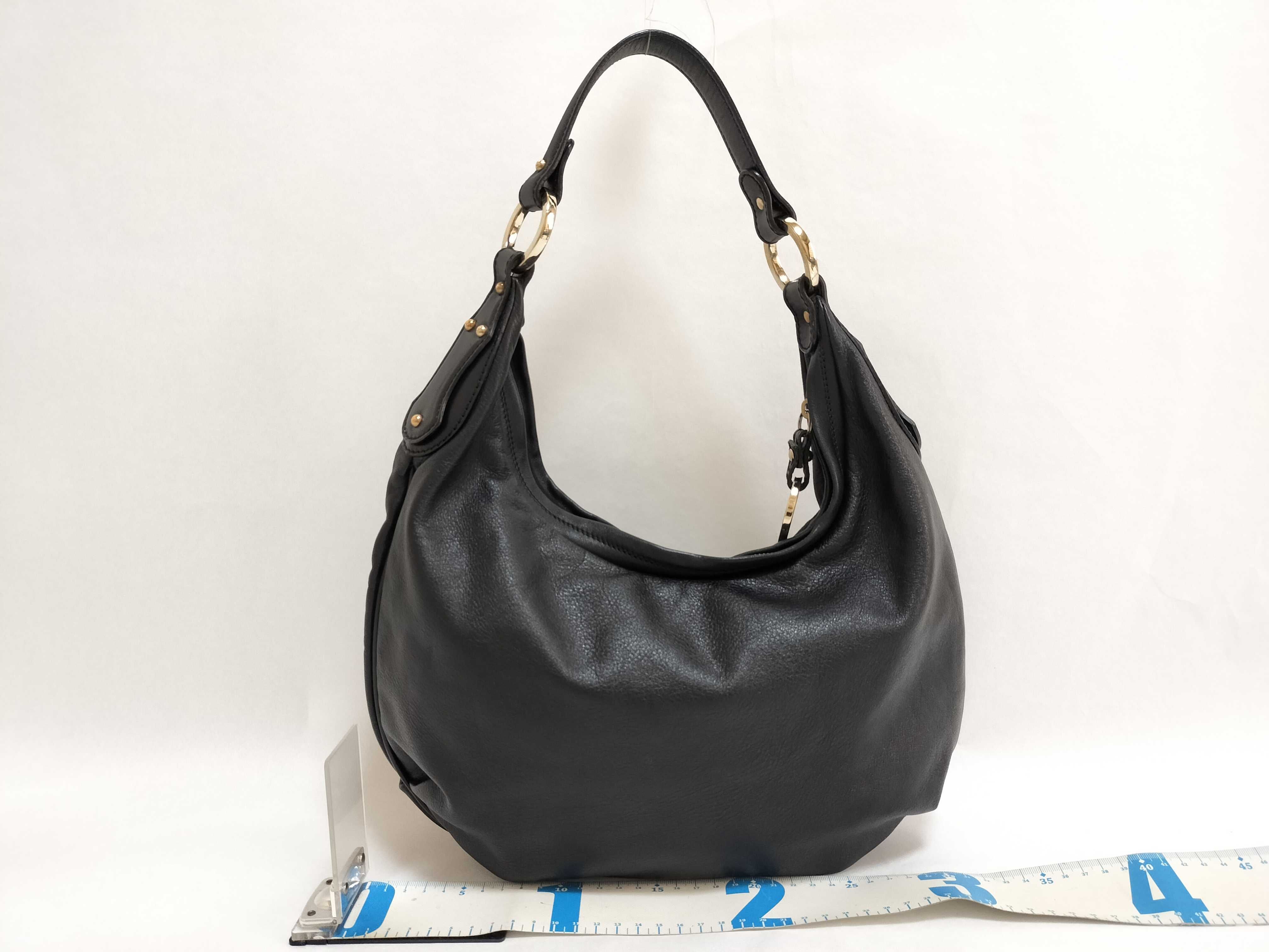 Black Leather Shoulder Bag — view 2