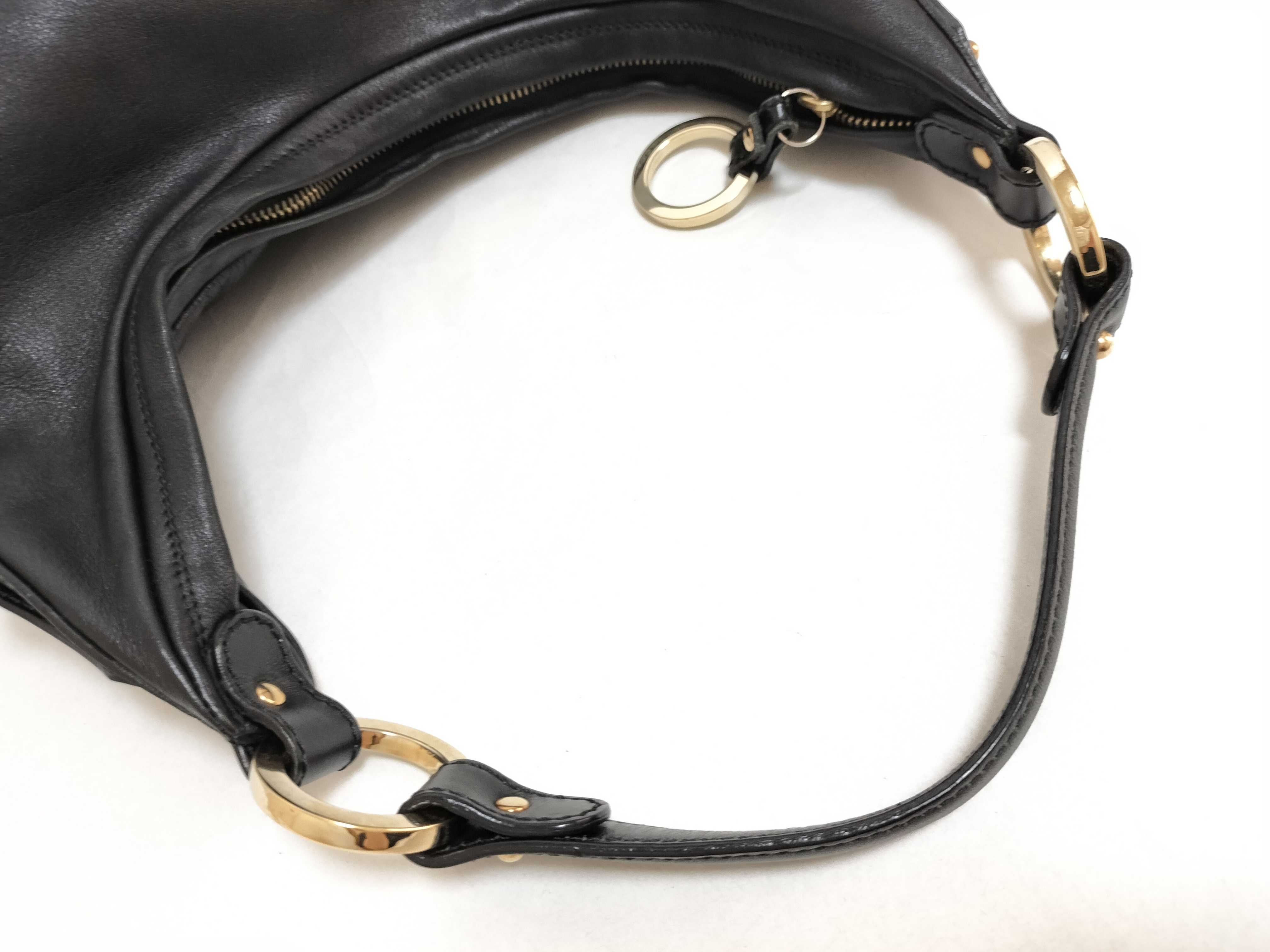 Black Leather Shoulder Bag — view 3