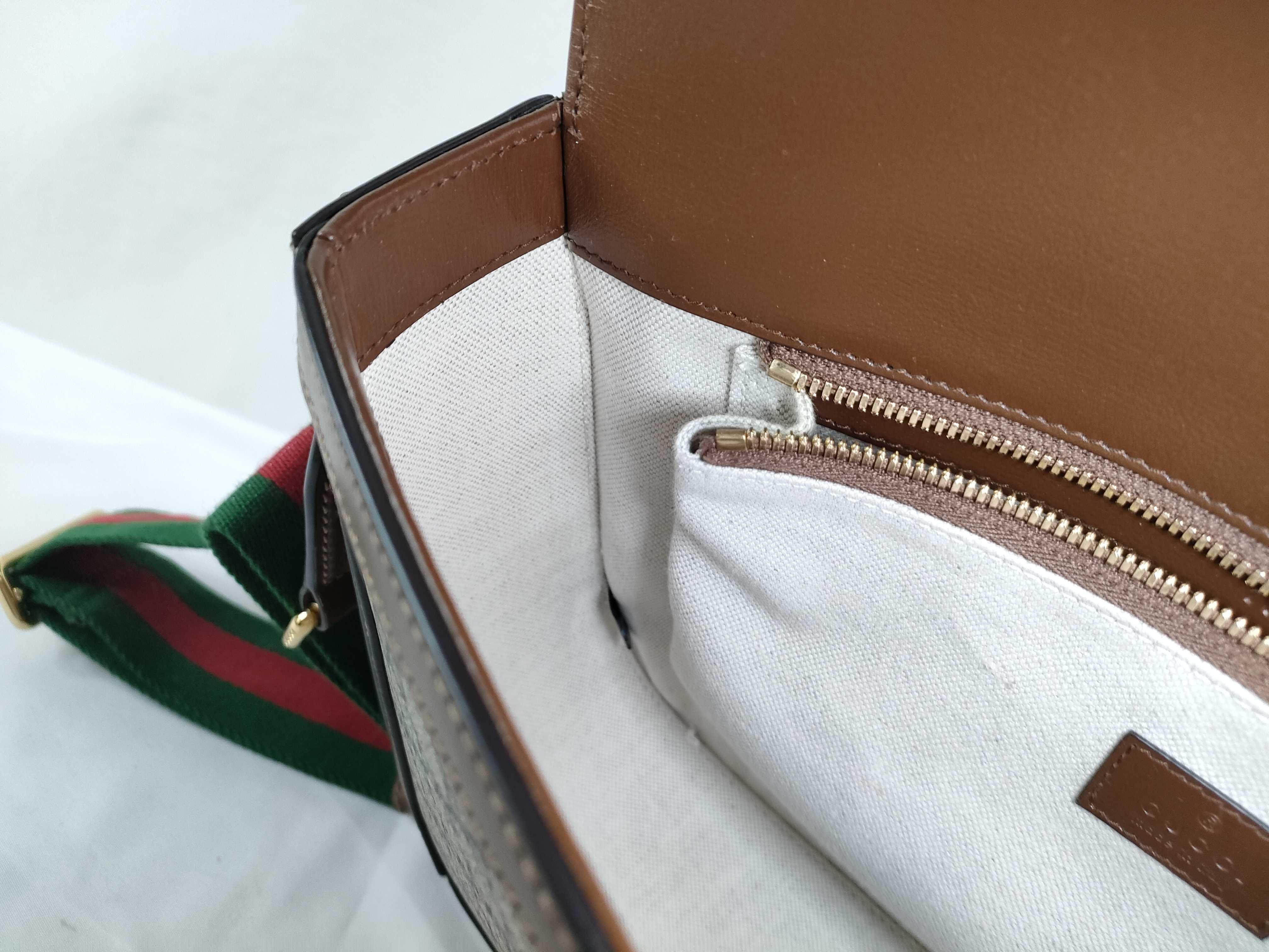 Horsebit 1955 Messenger Bag GG Supreme Sherry Line Beige (No markings) 700457 B 700457 213317 Shoulder Bag — view 11