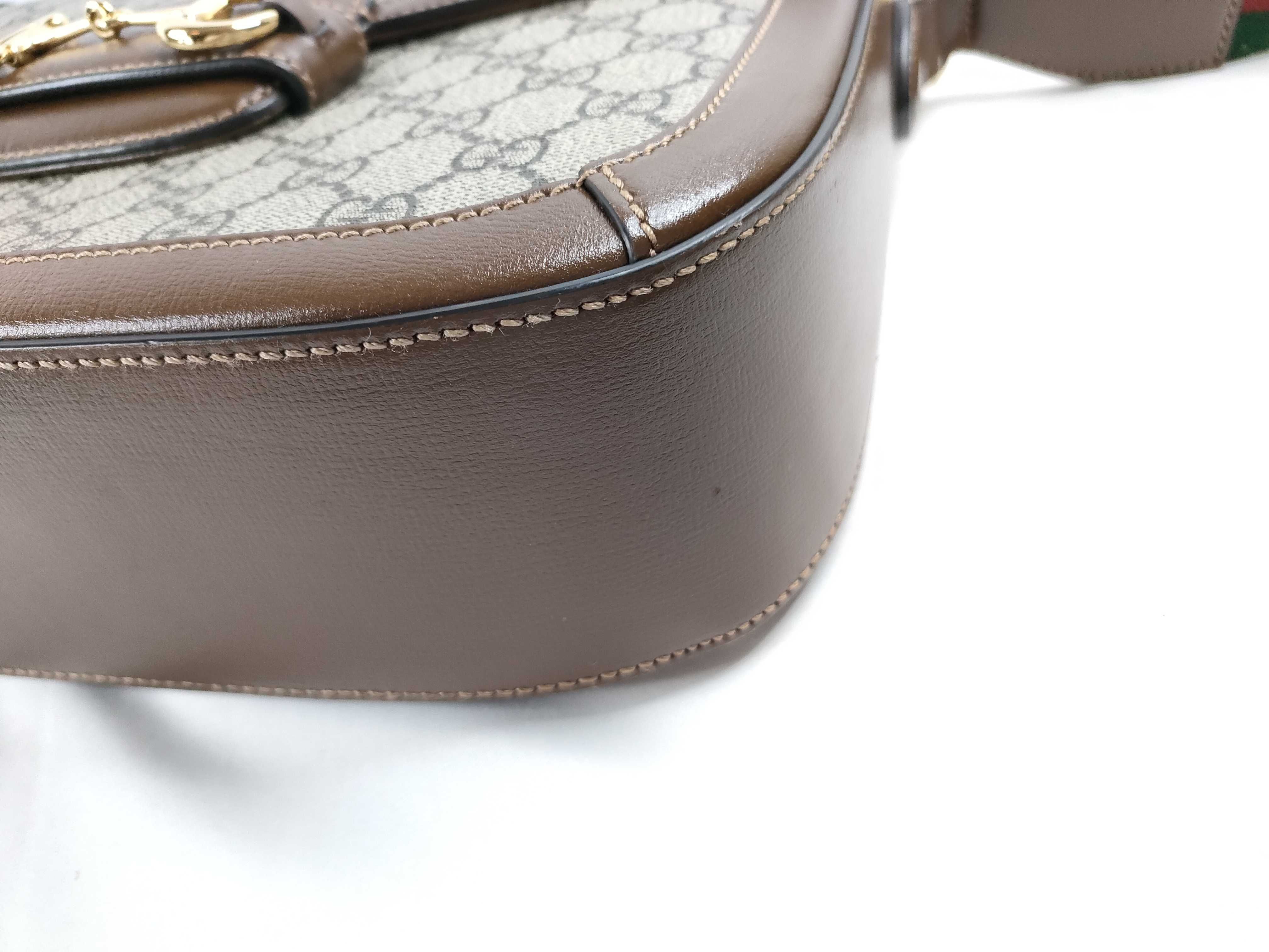 Horsebit 1955 Messenger Bag GG Supreme Sherry Line Beige (No markings) 700457 B 700457 213317 Shoulder Bag — view 5