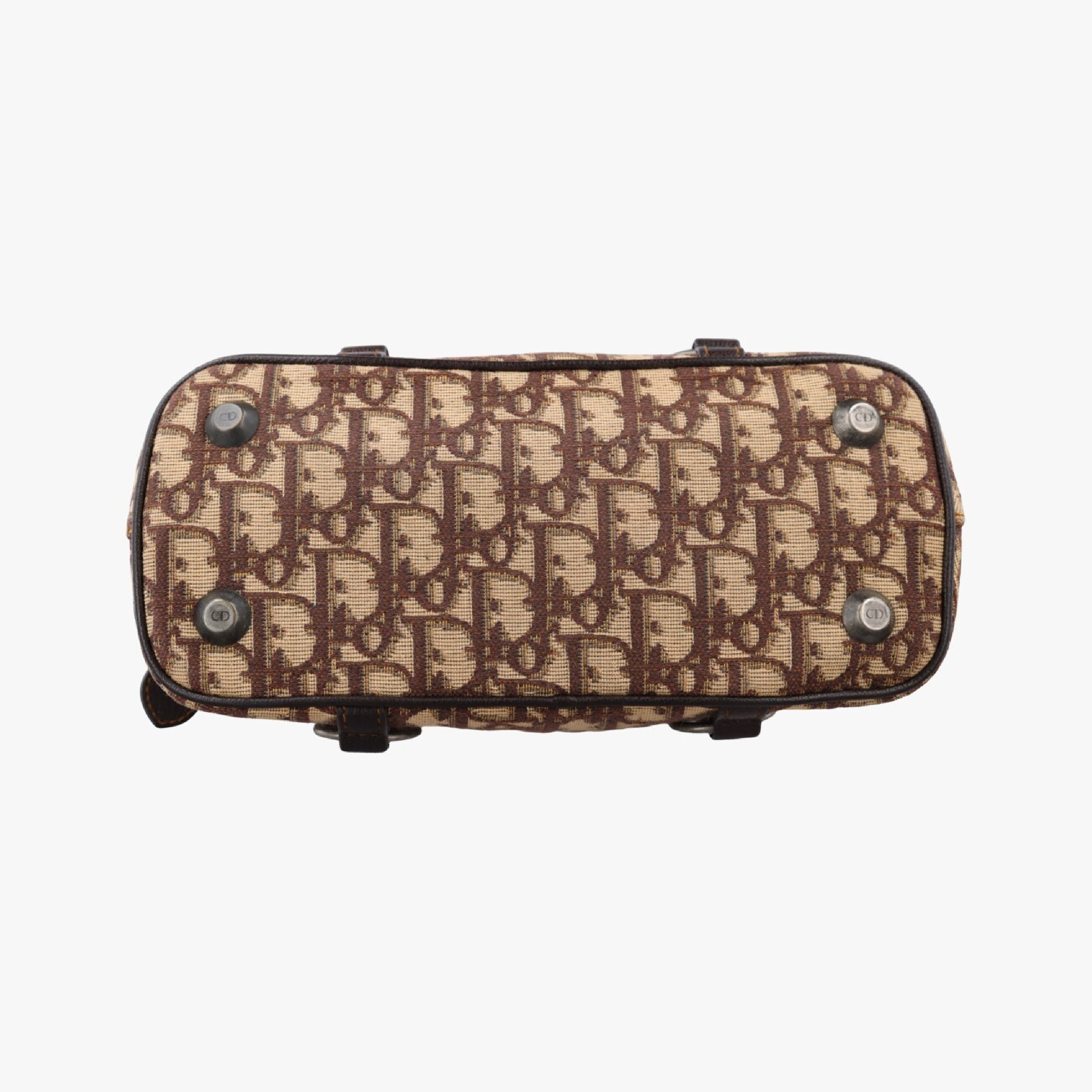Trotter Brown Canvas x Leather Handbag 07-BO-0036 — view 3