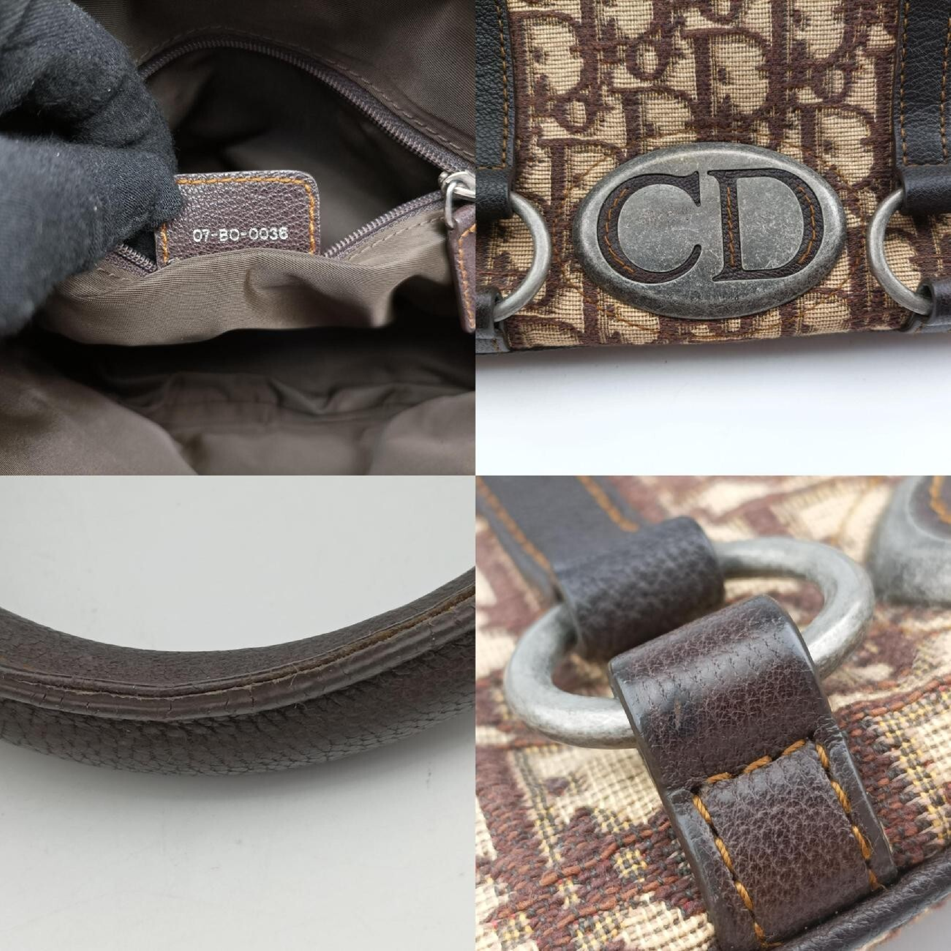 Trotter Brown Canvas x Leather Handbag 07-BO-0036 — view 8