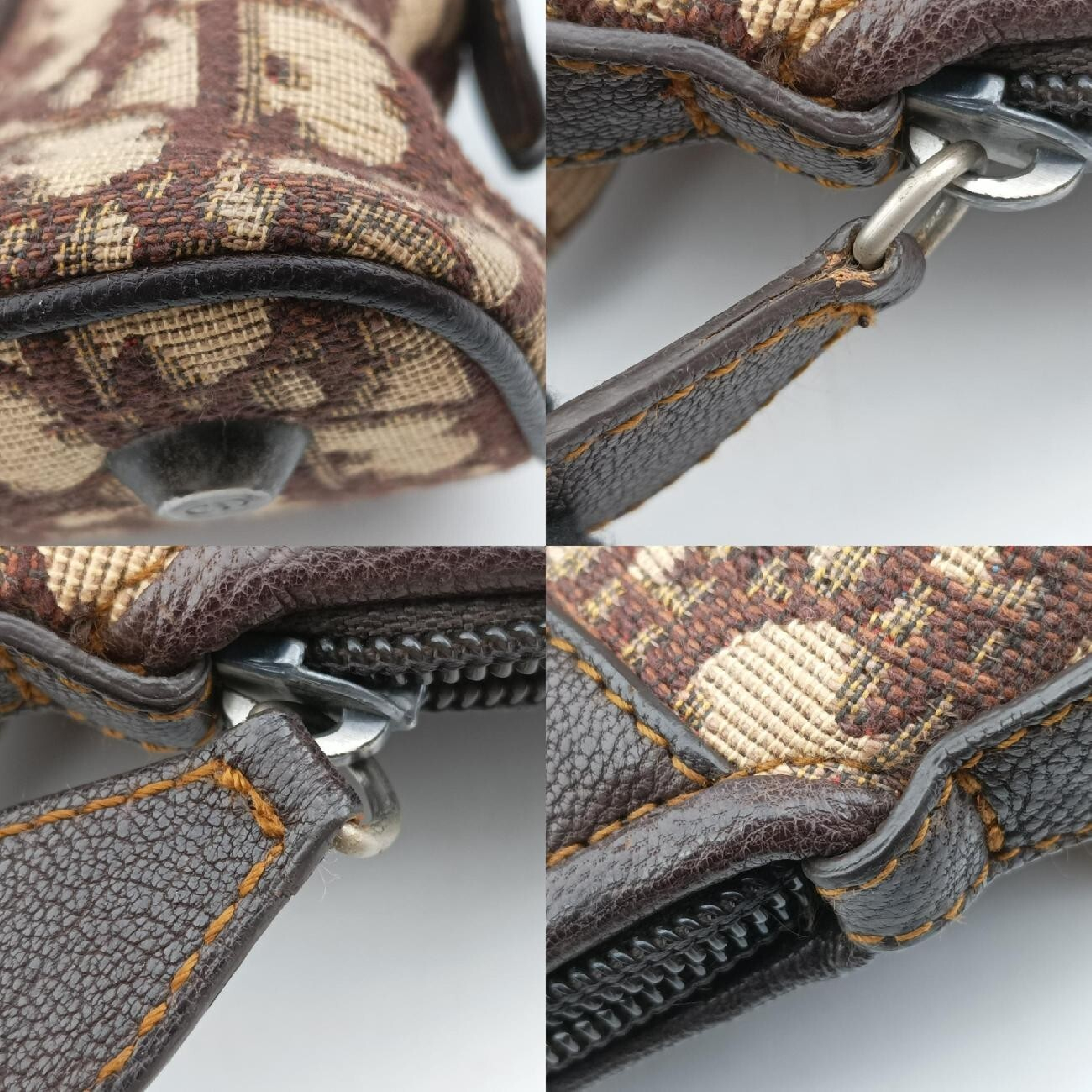 Trotter Brown Canvas x Leather Handbag 07-BO-0036 — view 9