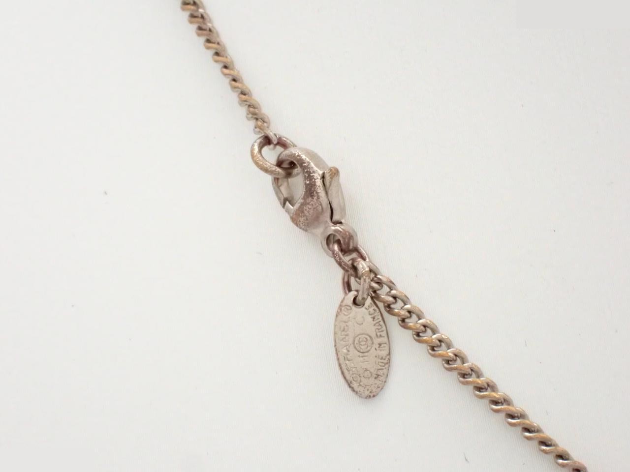 Coco Mark/Heart Rhinestone Necklace, 11C, Chain approx. 44cm — view 2