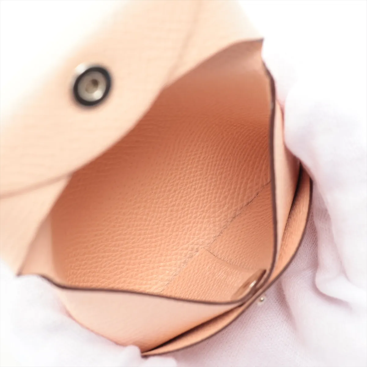 Bastia Veau Epsom Coin Case, Pink, Silver Hardware, X: 2016 — view 4